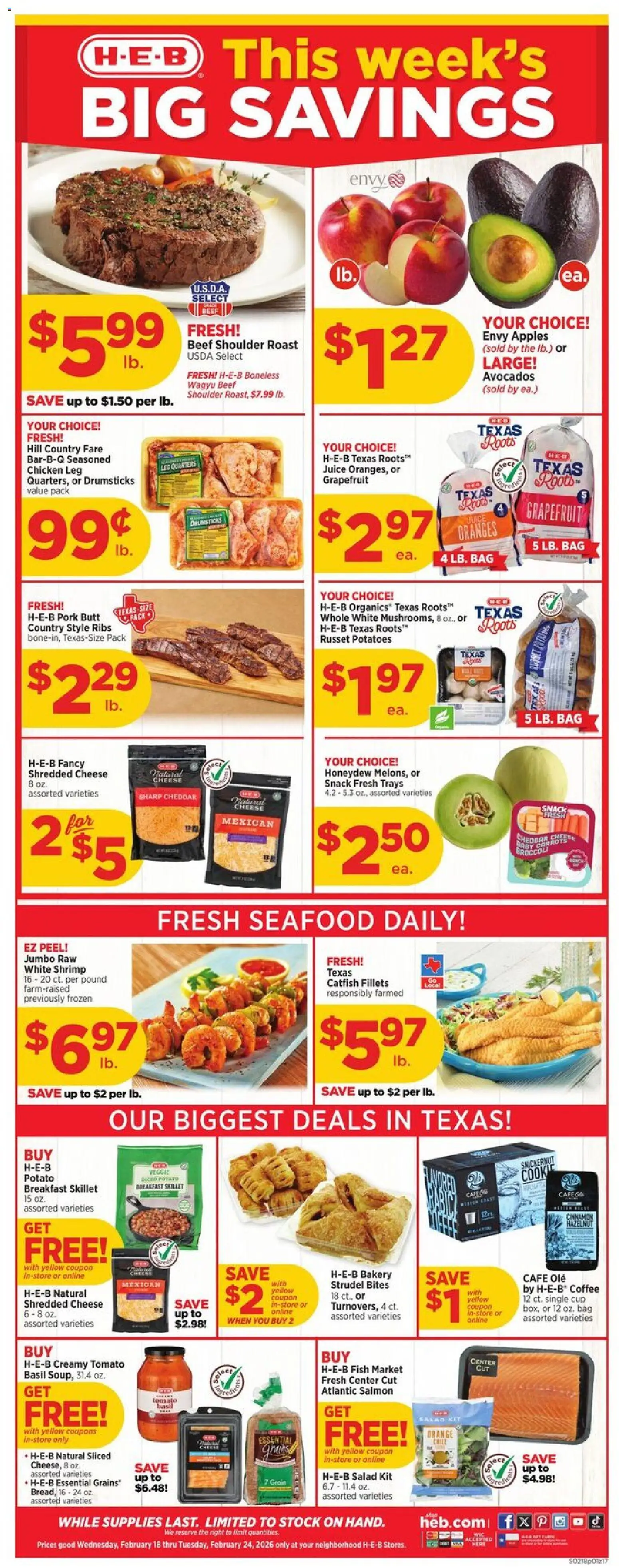 Ad Preview of H-E-B Weekly Ad from 02/18/2026