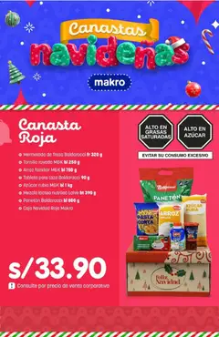 Vista previa de Volante Canastas #2 Navidad 2025 de la tienda Makro válido desde 10/11/2025