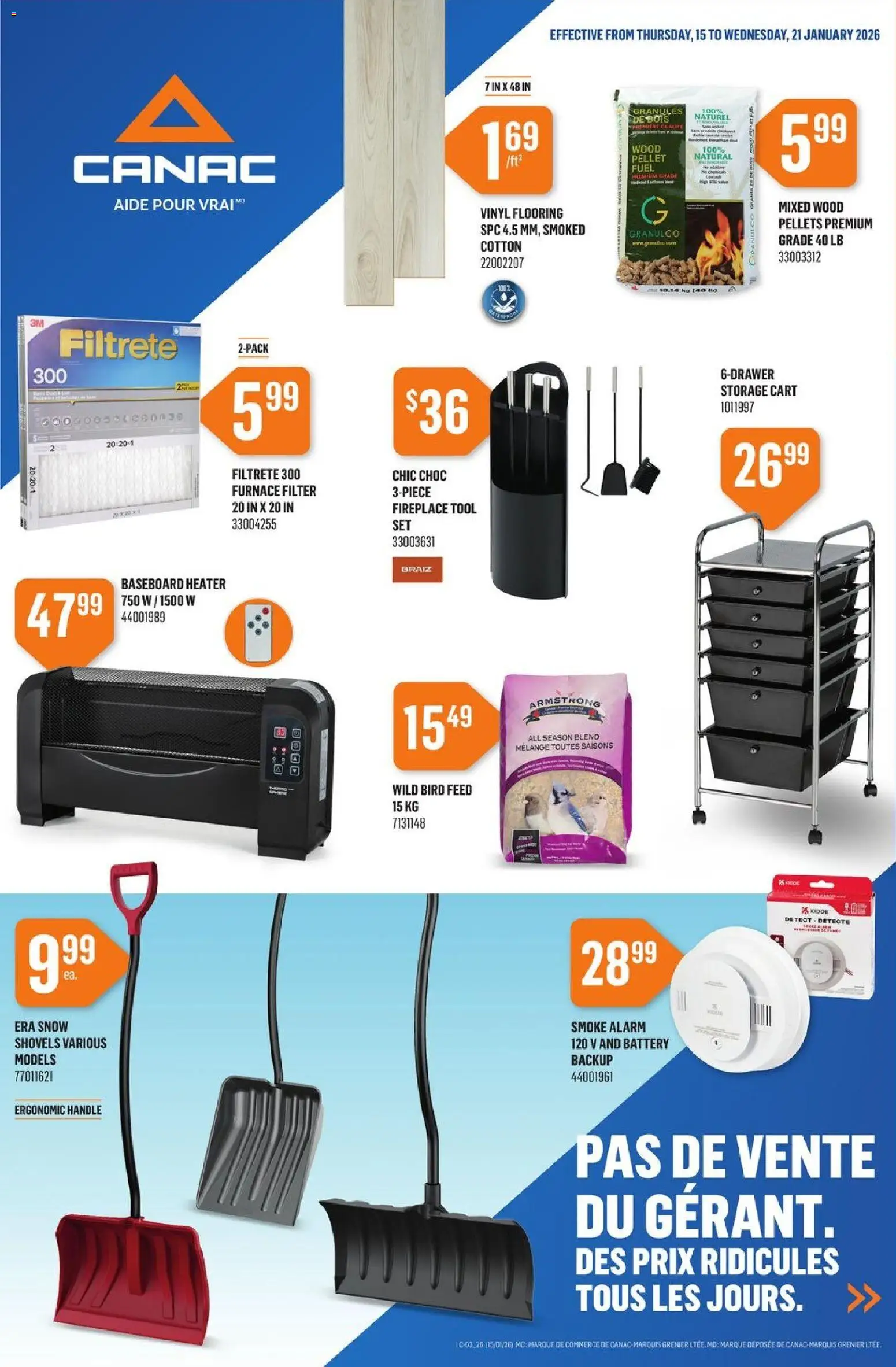Preview of leaflet Weekly Flyer from shop Canac is valid from Jan 15, 2026
