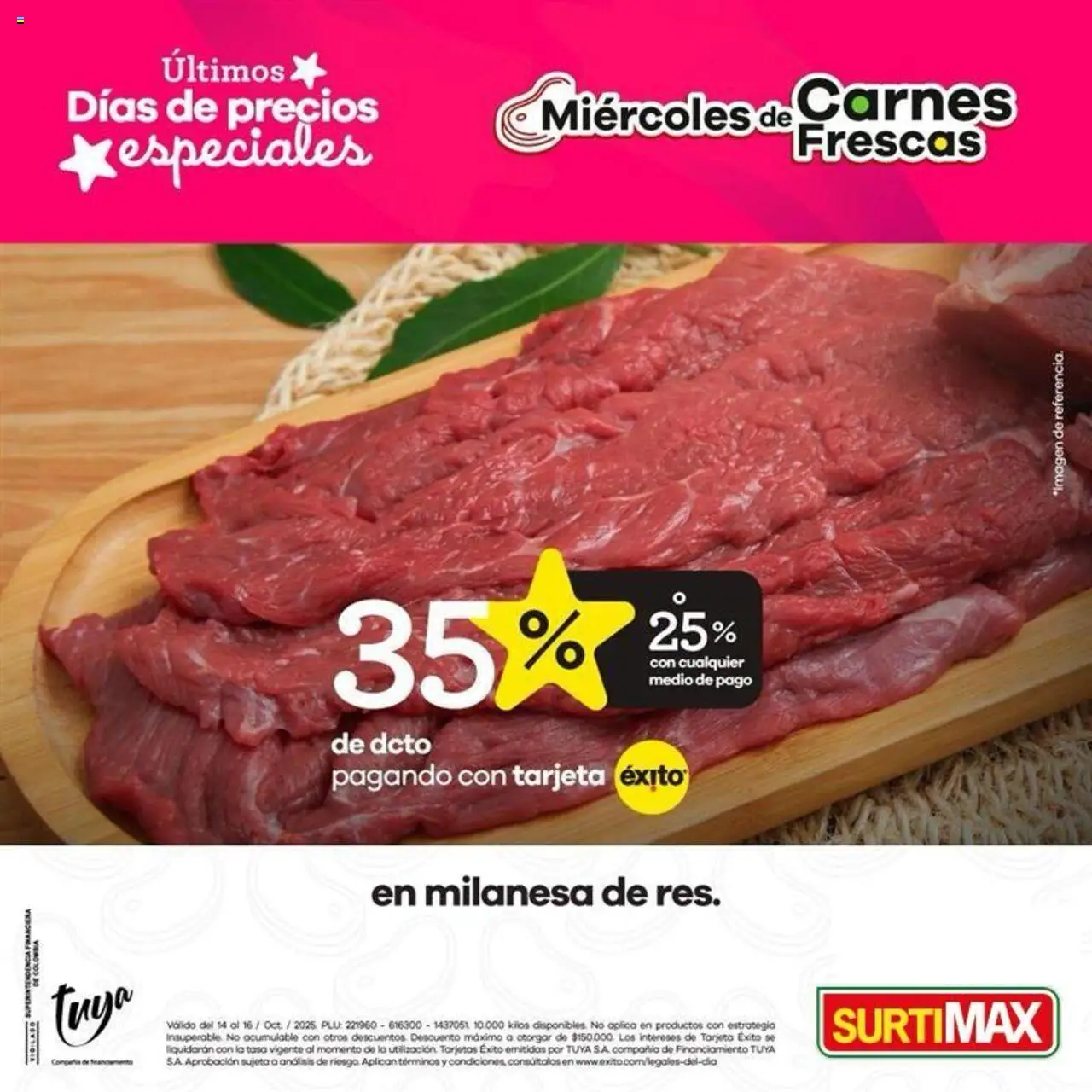 Surtimax Catálogo: 14/10/2025 - 16/10/2025 > Últimas Ofertas pagina numero 1 - Tuya, Milanesa