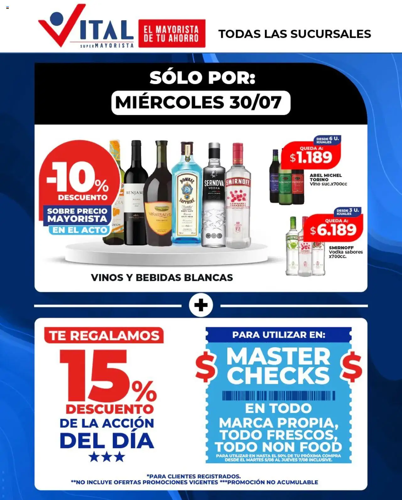 Vital Sólo por Miércoles - Vinos y Bebidas del 30/07/2025 >> Catálogo