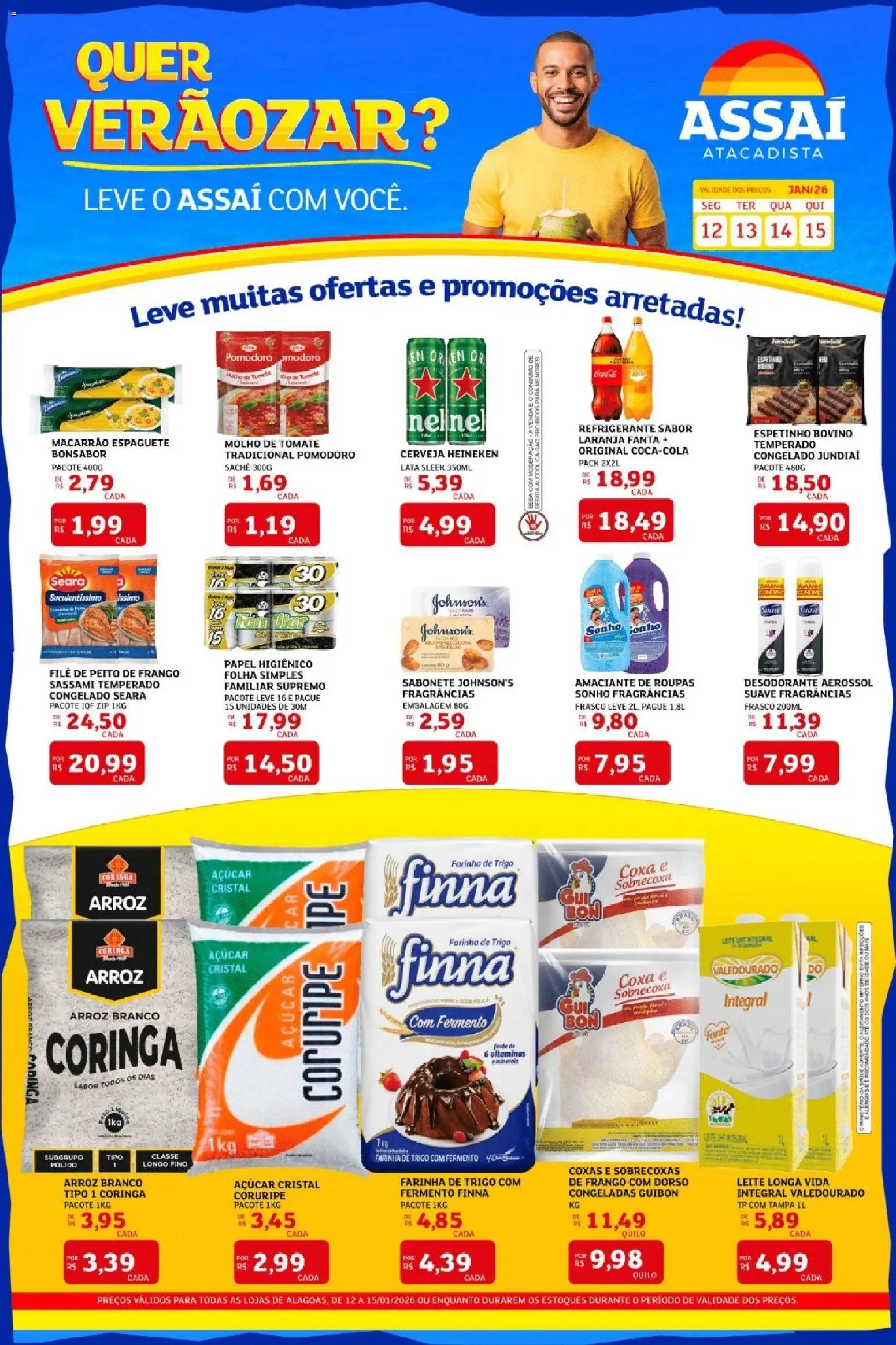 Pré-Visualização do folheto "Encarte" da loja Assaí Atacadista válido a partir de 12/01/2026