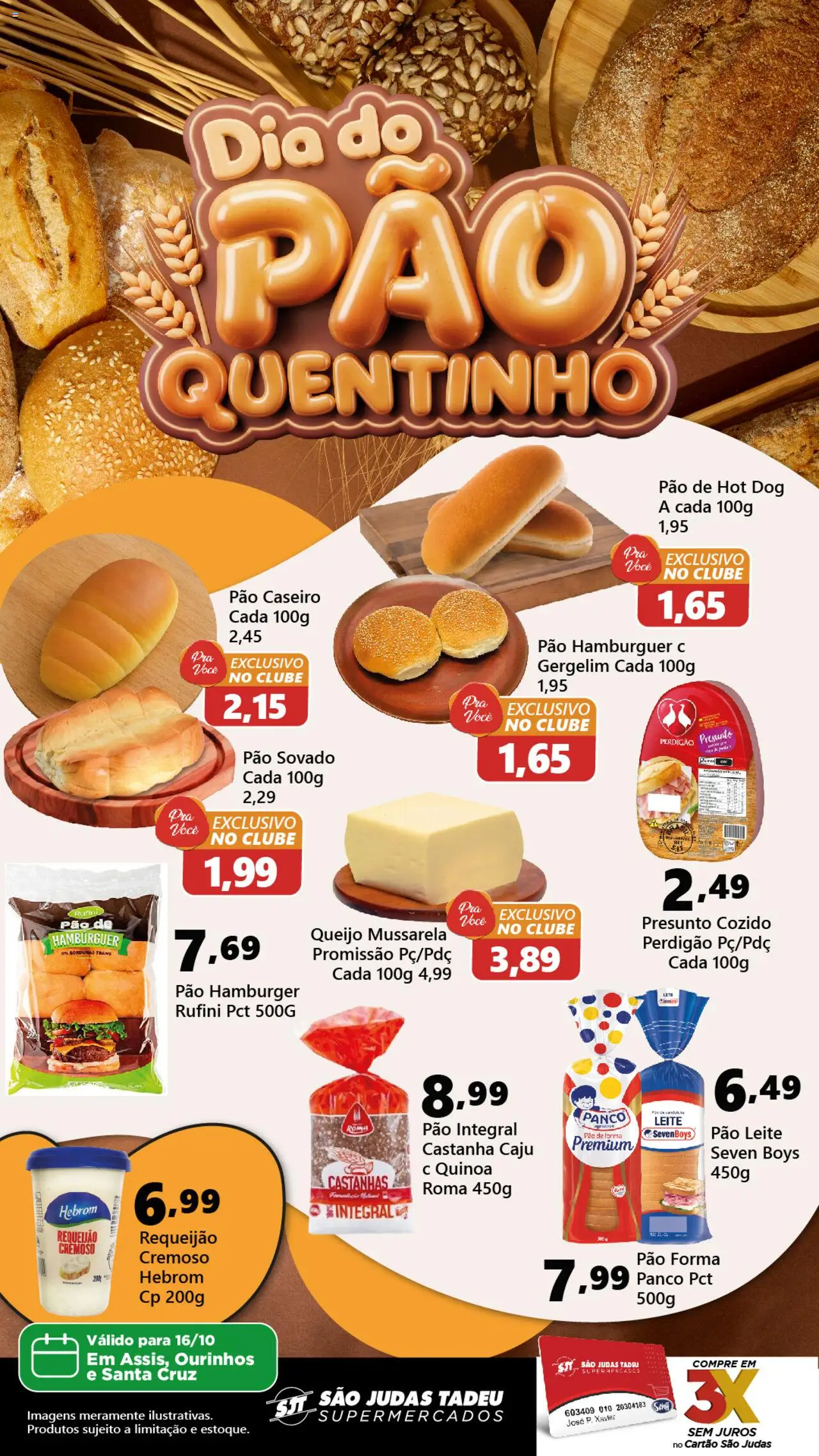 São Judas Tadeu folheto "Ofertas Dia do Pão" válido a partir de 16/10/2025 - número de página 1