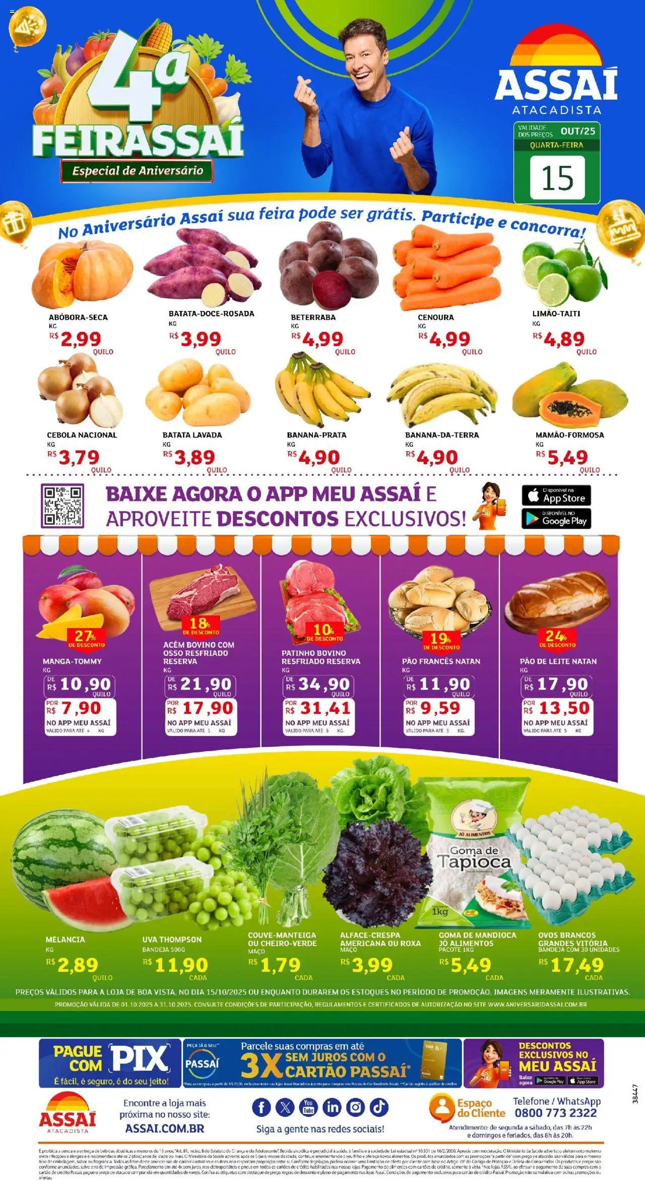 Assaí Atacadista folheto "Encarte - RR" válido a partir de 15/10/2025 - número de página 1