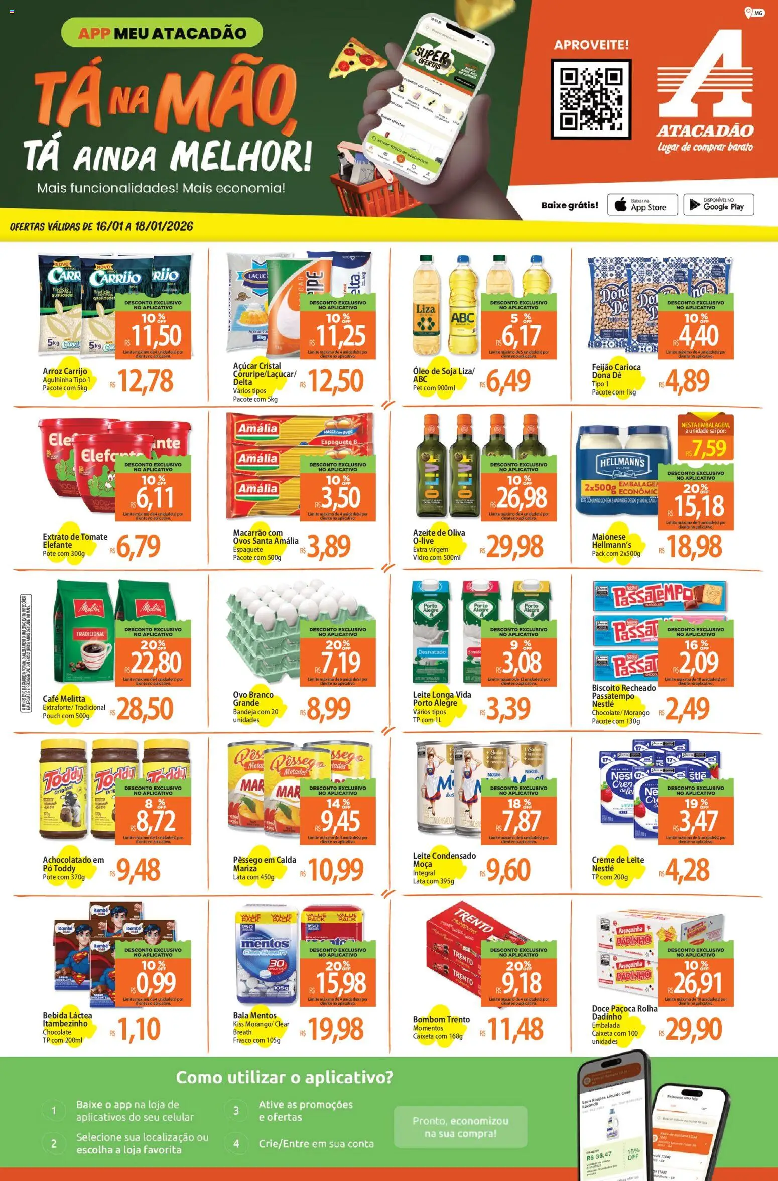 Pré-Visualização do folheto "Ofertas - MG" da loja Atacadão válido a partir de 16/01/2026