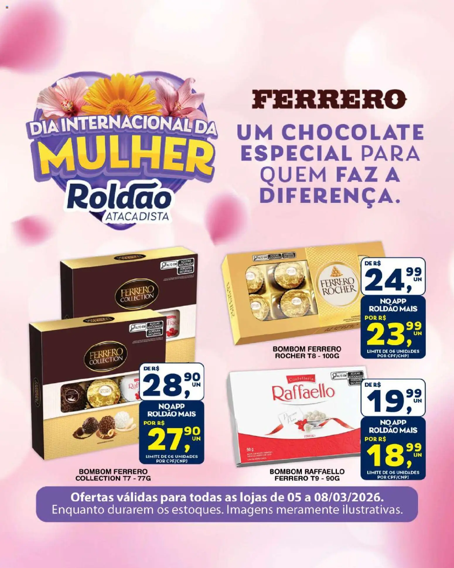 Pré-Visualização do folheto "Roldão ofertas Dia Internacional da Mulher" da loja Roldão válido a partir de 05/03/2026