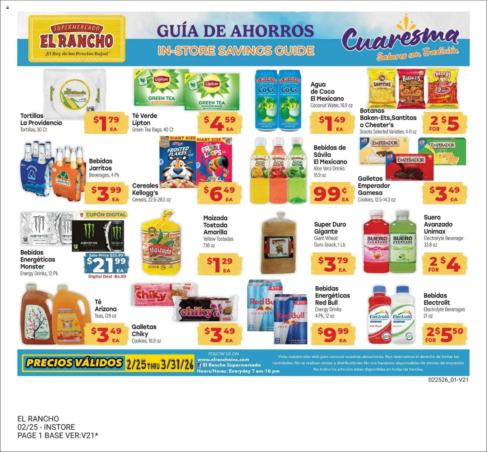 Ad Preview of El Rancho El Rancho Monthly Ad from 03/03/2026