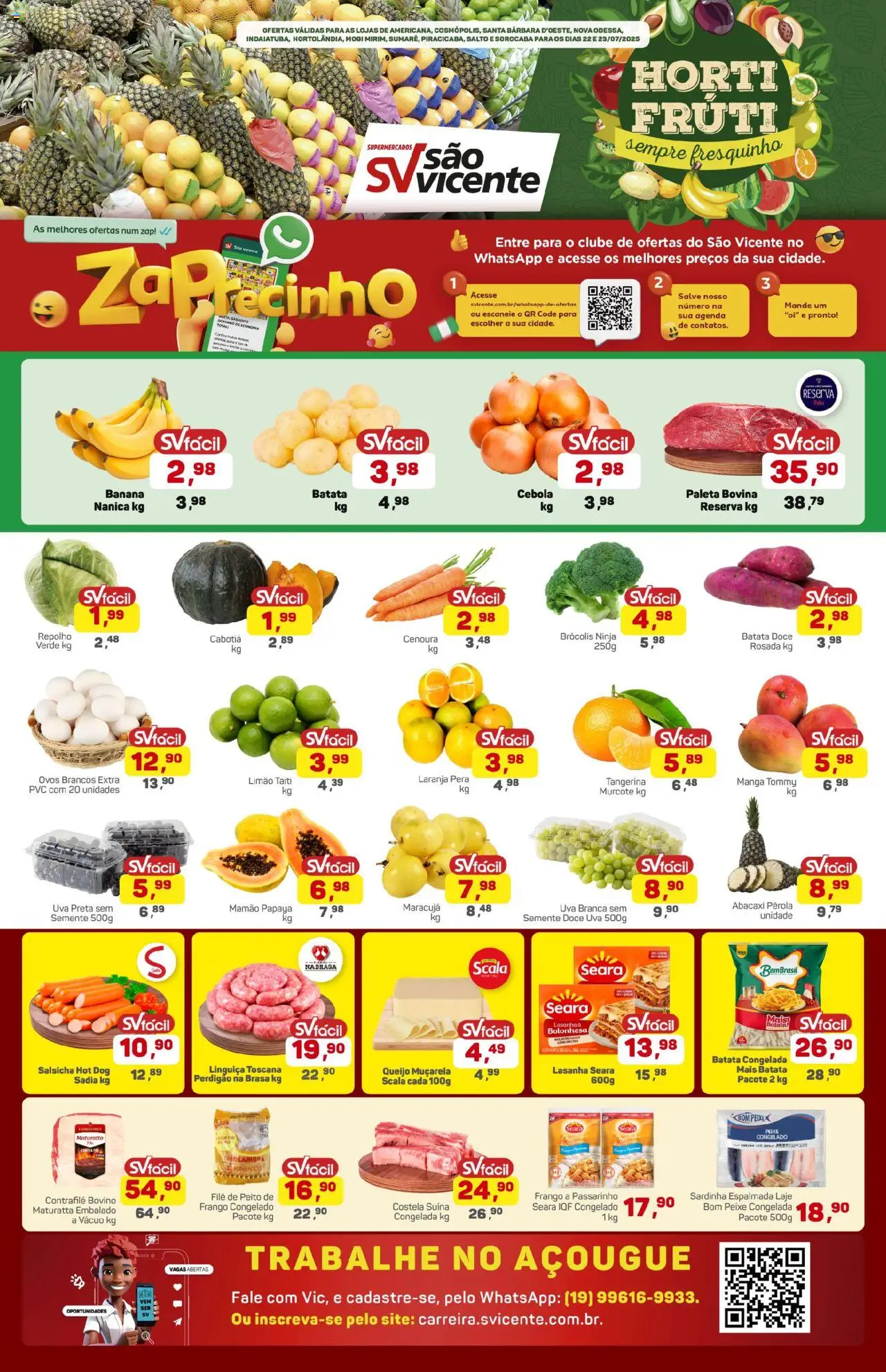 Supermercados São Vicente folheto "Ofertas da semana" válido a partir de 22/07/2025 - número de página 1