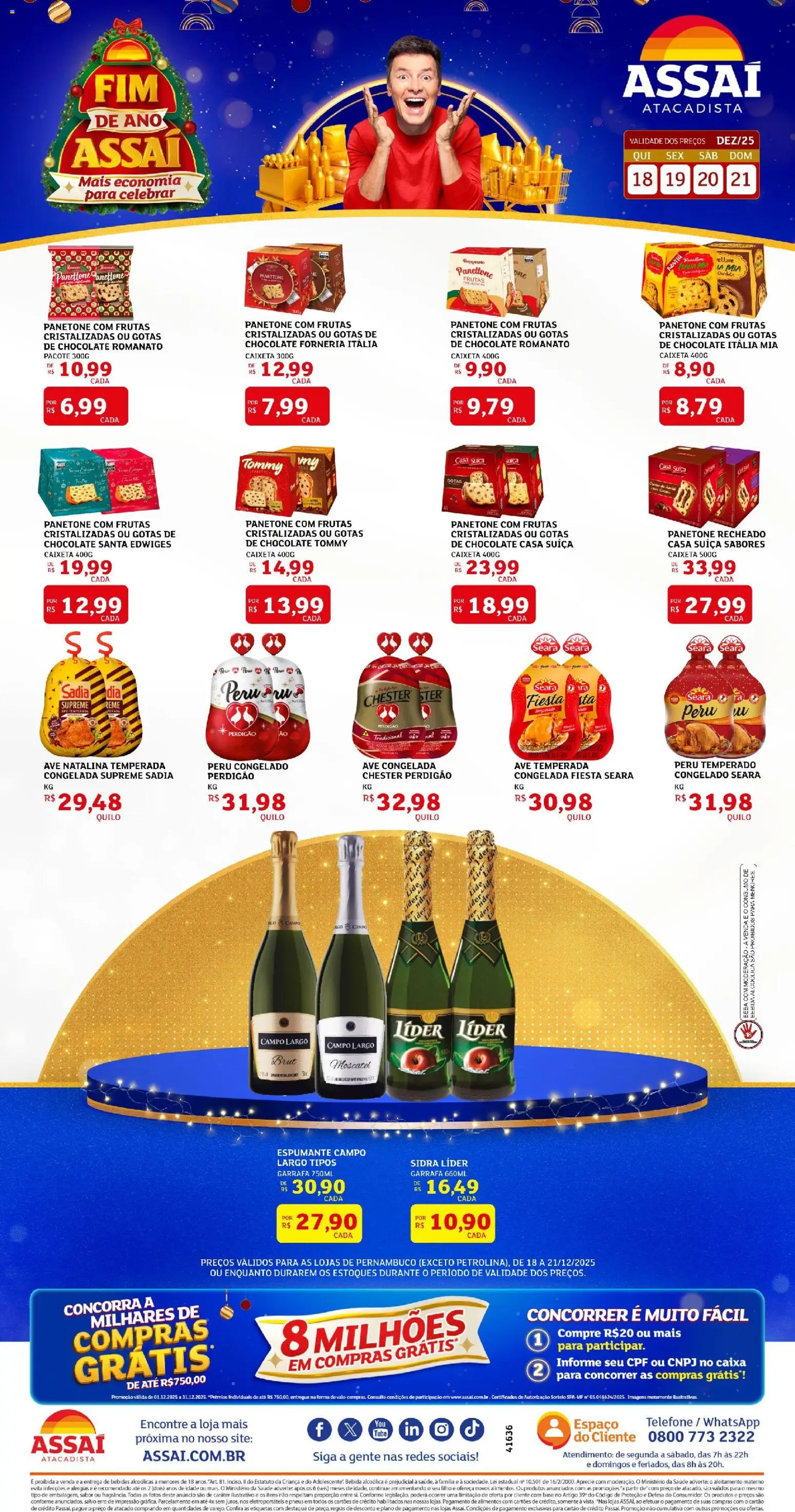 Pré-Visualização do folheto "Encarte - PE" da loja Assaí Atacadista válido a partir de 18/12/2025