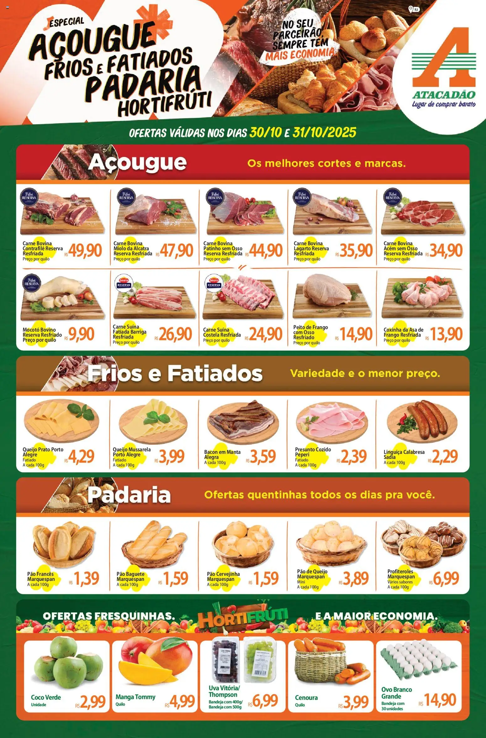 Pré-Visualização do folheto "Ofertas - RJ" da loja Atacadão válido a partir de 30/10/2025