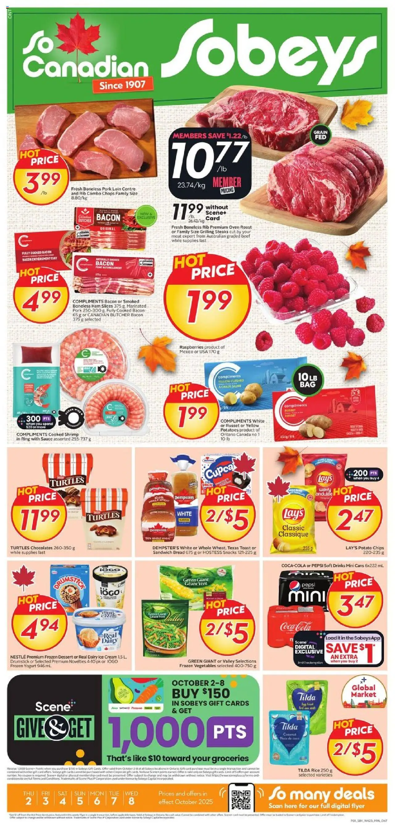 Sobeys flyer valid from Oct 02, 2025 - page number 1