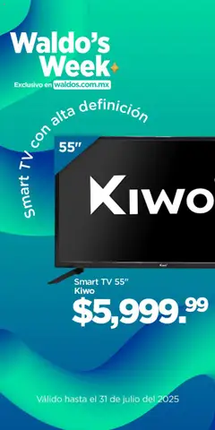 Vista previa las ofertas de la tienda Waldo's - Catálogo Waldo’s Week TV desde el 25/07/2025 