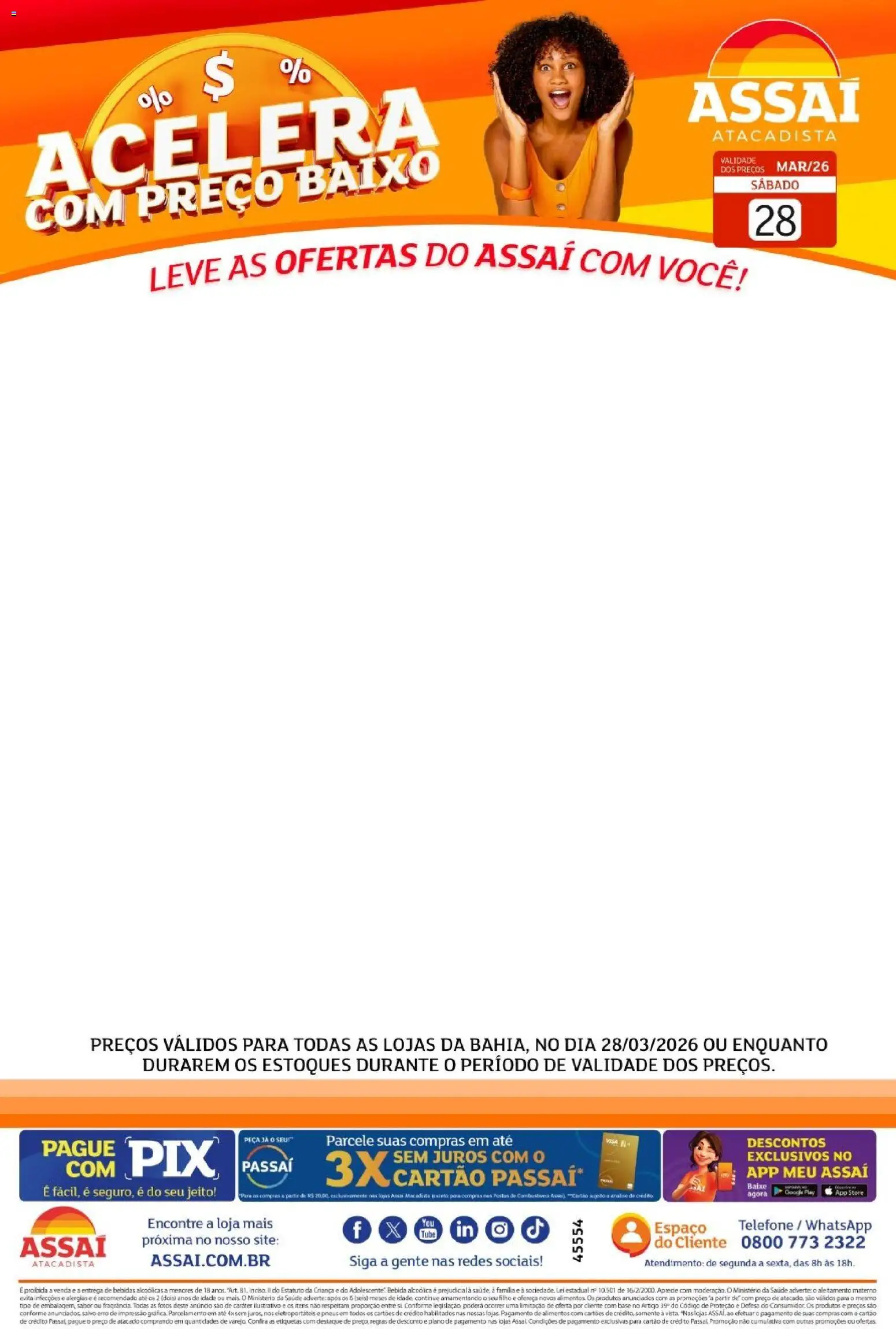 Pré-Visualização do folheto "Assaí Atacadista ofertas - BA" da loja Assaí Atacadista válido a partir de 04/04/2026