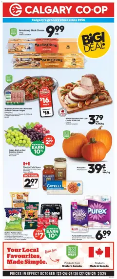 Preview of leaflet Weekly flyer / circulaire from shop Calgary Co-op is valid from Oct 23, 2025