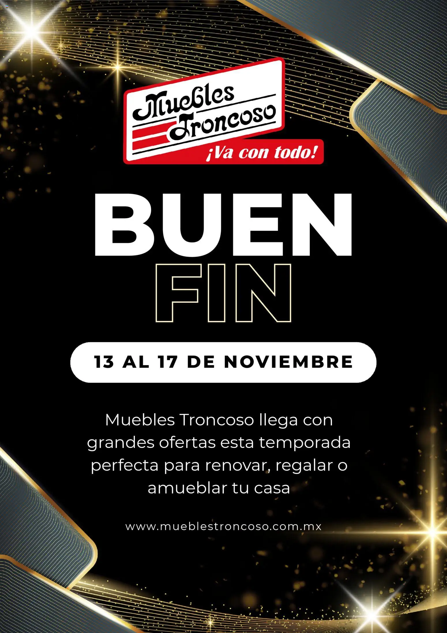 Vista previa las ofertas de la tienda Muebles Troncoso - Buen Fin desde el 13/11/2025 