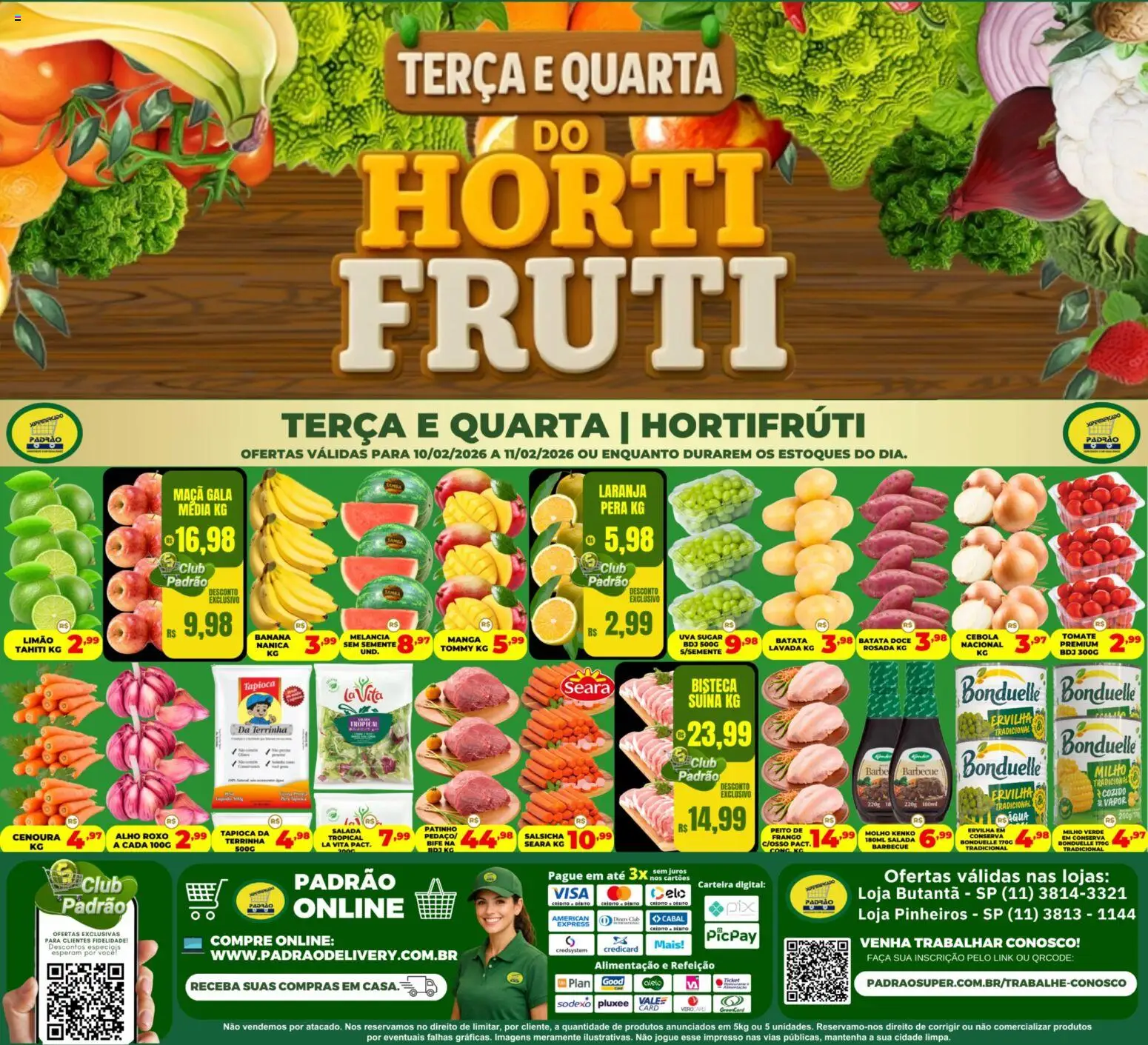 Pré-Visualização do folheto "Ofertas Hortifruti" da loja Supermercado Padrão válido a partir de 10/02/2026
