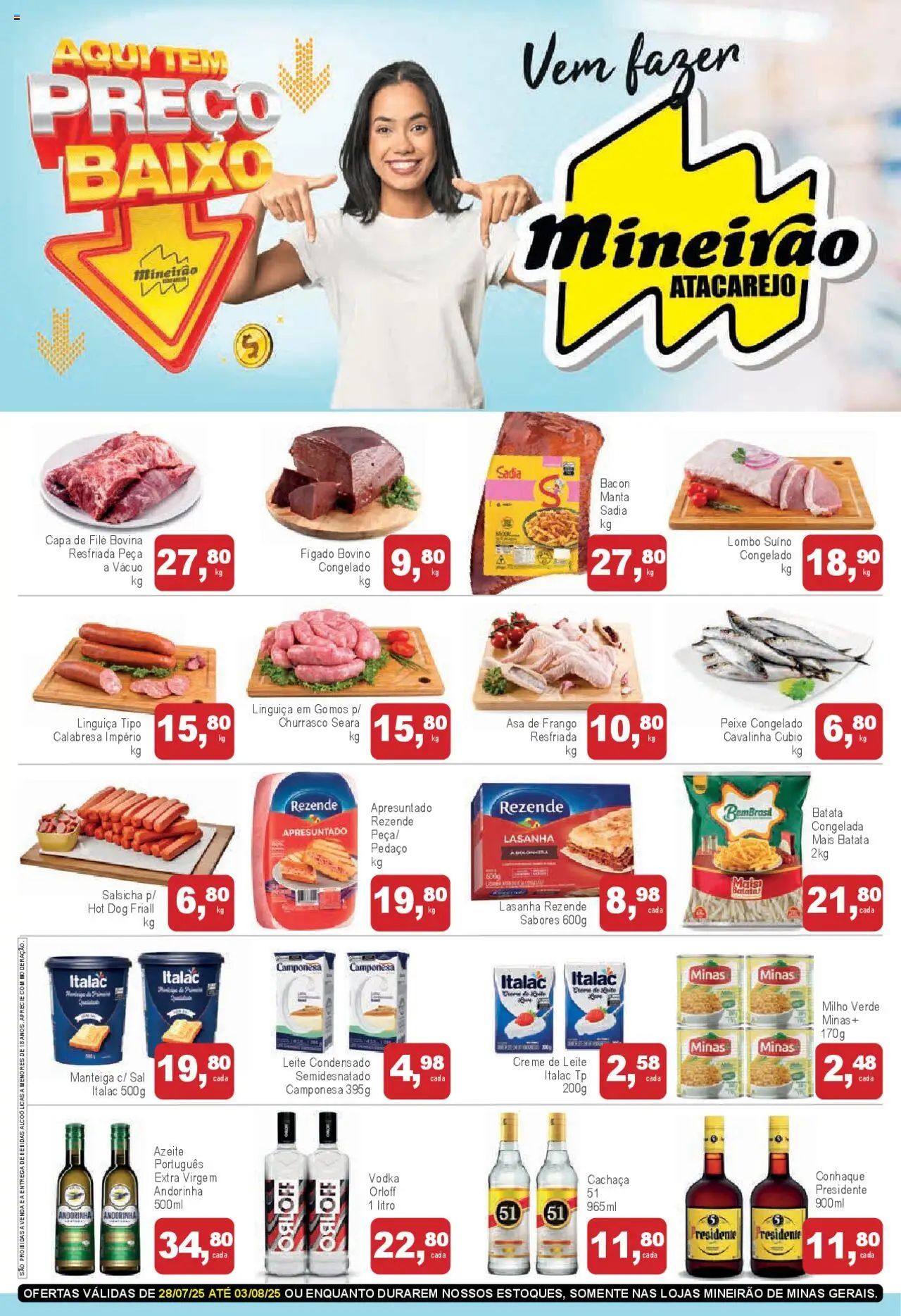 Mineirão Atacarejo folheto "Ofertas da semana" válido a partir de 28/07/2025 - número de página 1