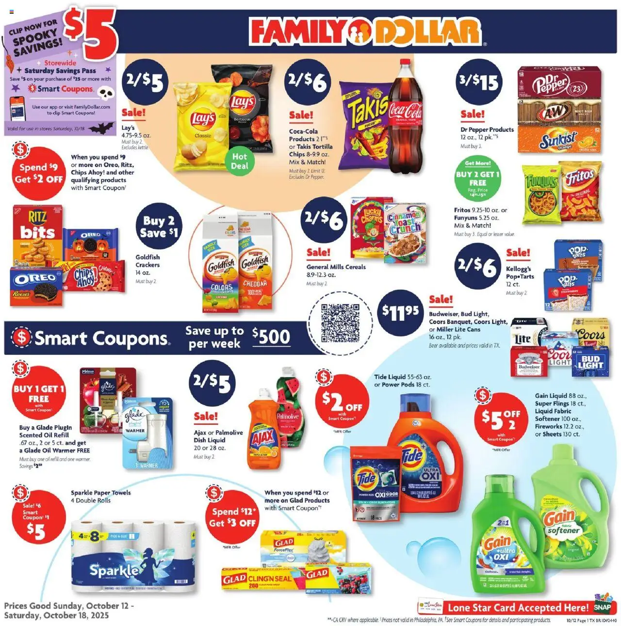 Family Dollar Weekly Ad from 10/12/2025 - Flyer - Page number 1