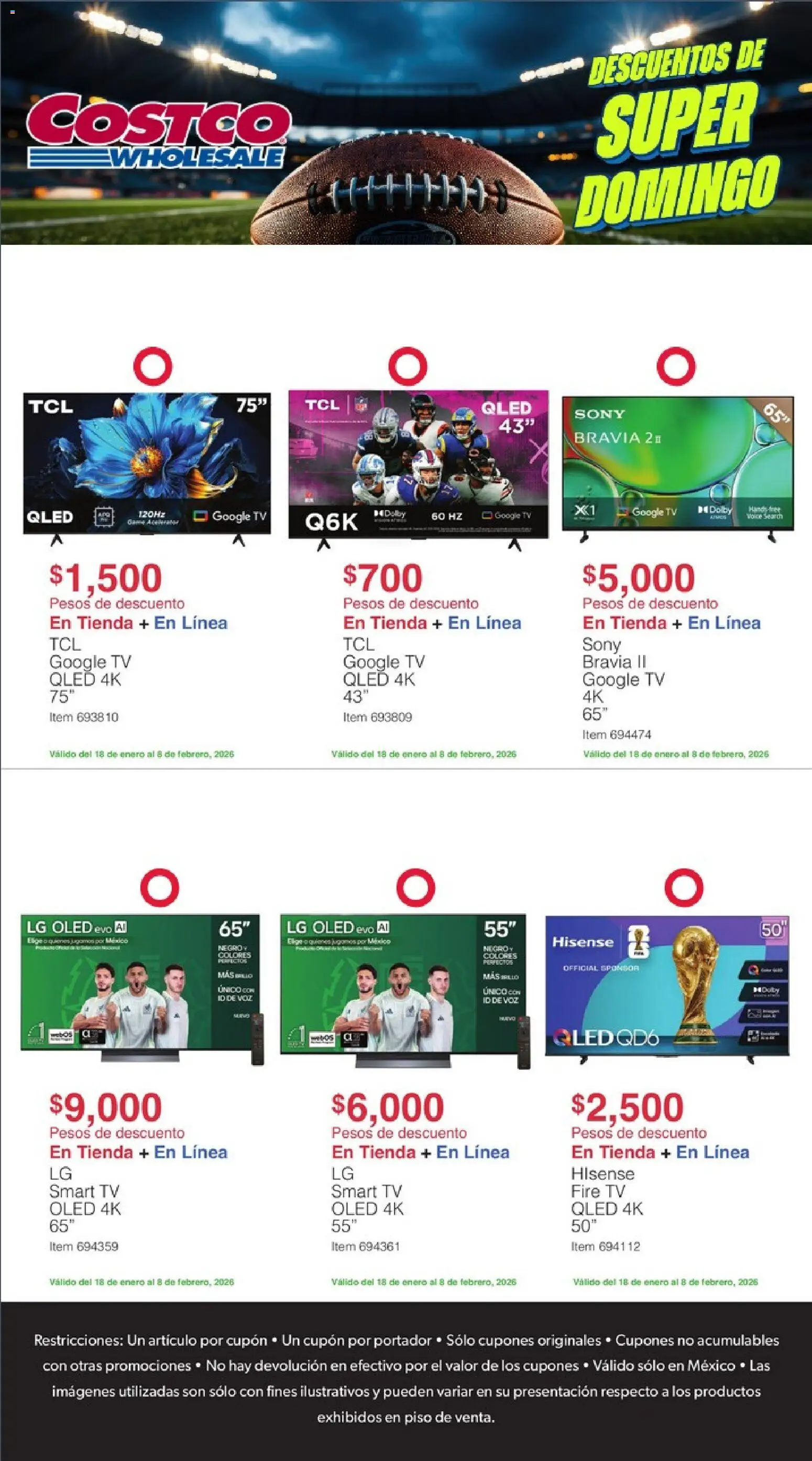 Vista previa las ofertas de la tienda Costco - Catálogo Super Domingo 2026 desde el 18/01/2026 