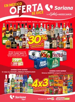 Vista previa las ofertas de la tienda Soriana - Fin de Semana Súper: Ags, Nay, Jal, Qro, Col, Mich, Gto, Hgo, Tlax, Mor, Pue, Gro, Oax, Edo. de Mex, Valle de México, ZacySLP desde el 18/09/2025 