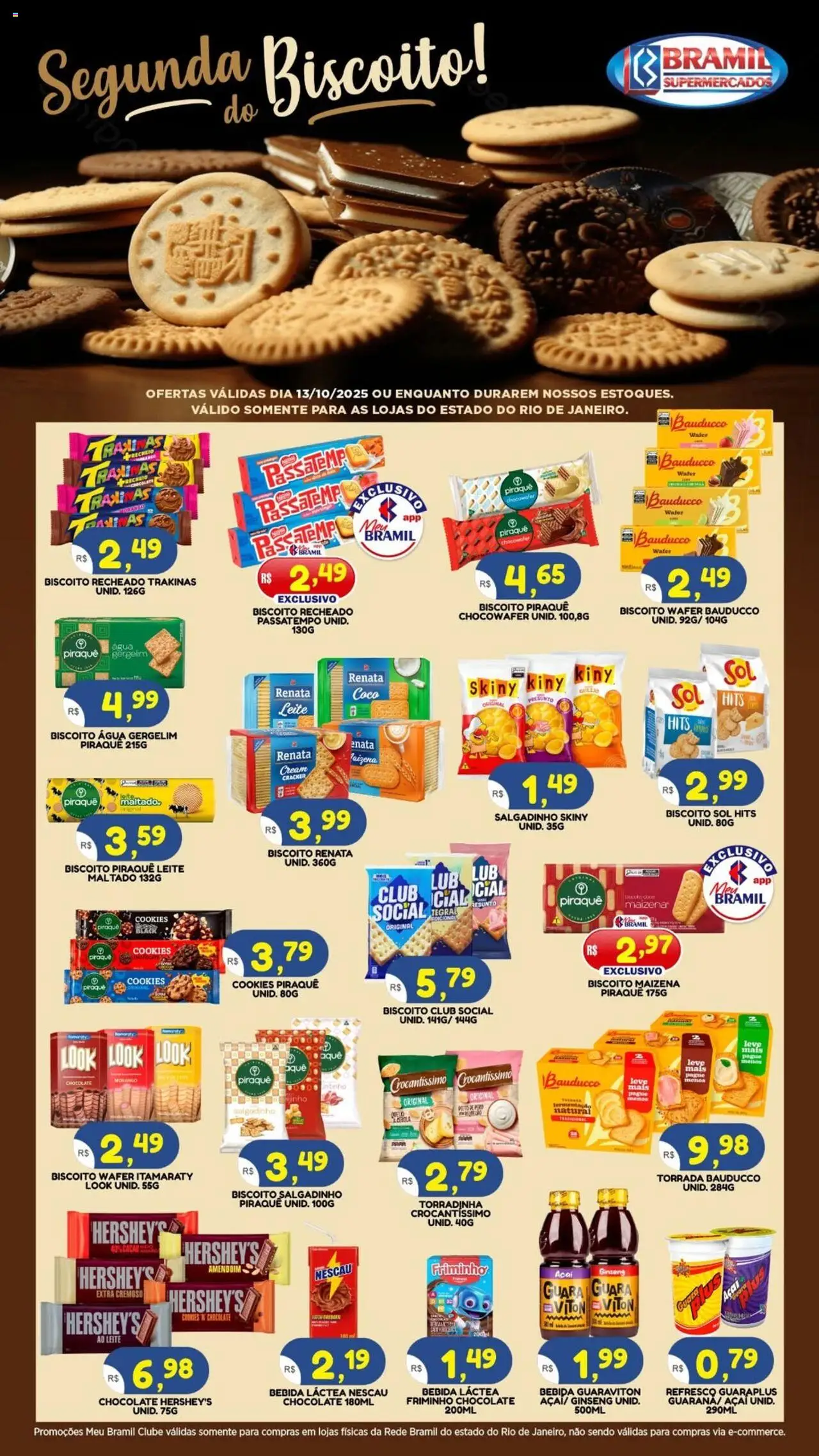 Bramil Supermercados folheto "Ofertas Segunda do Biscoito" válido a partir de 13/10/2025 - número de página 1