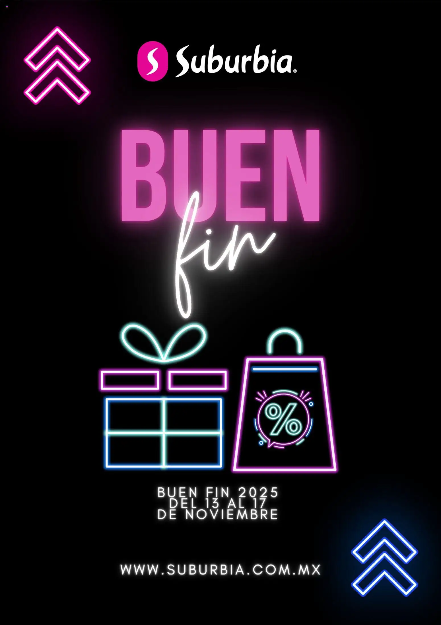 Vista previa las ofertas de la tienda Suburbia - Buen Fin aviso desde el 24/10/2025 