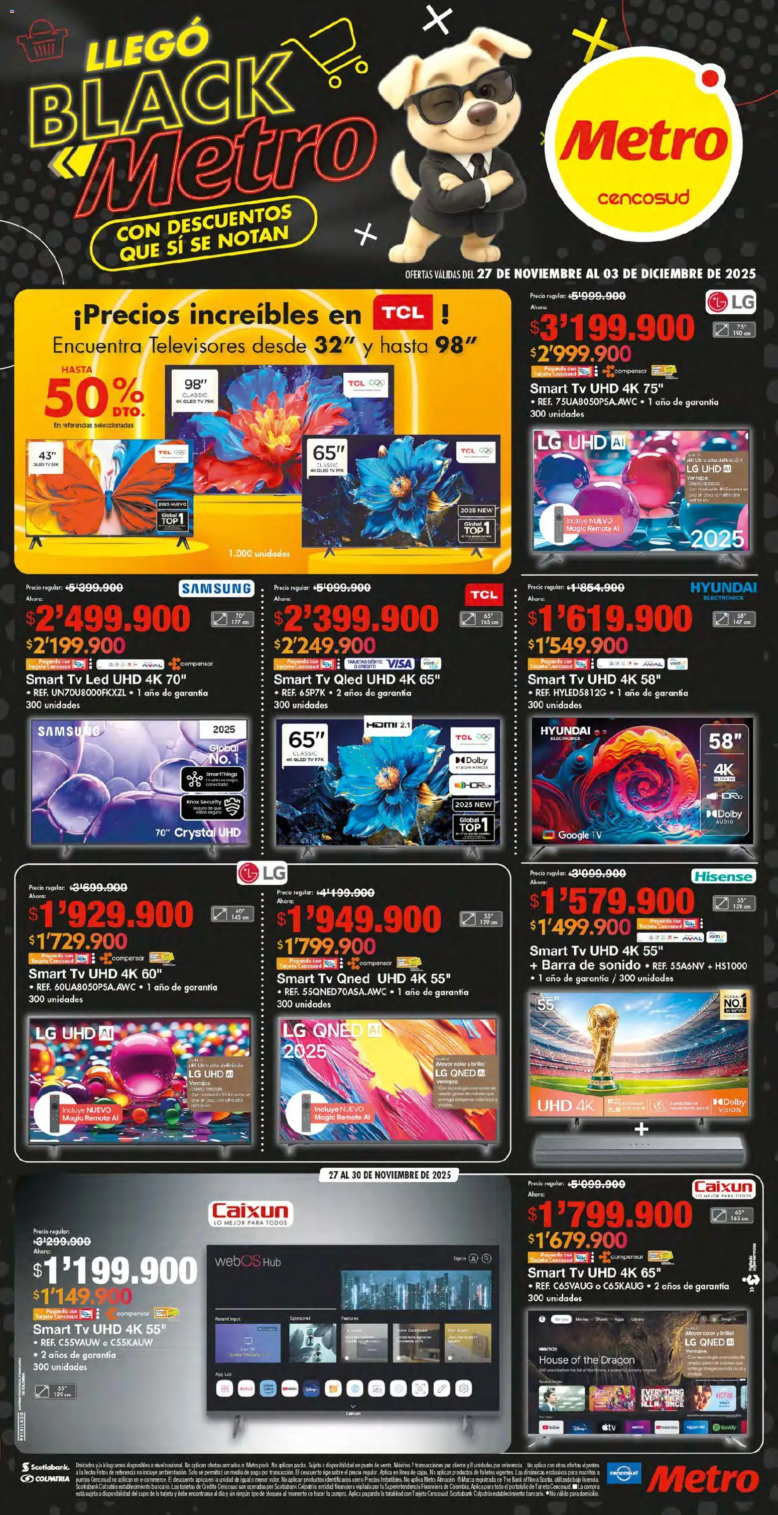  Vista previa del prospecto Black Friday del almacen Metro válida del 27/11/2025 al 03/01/2026