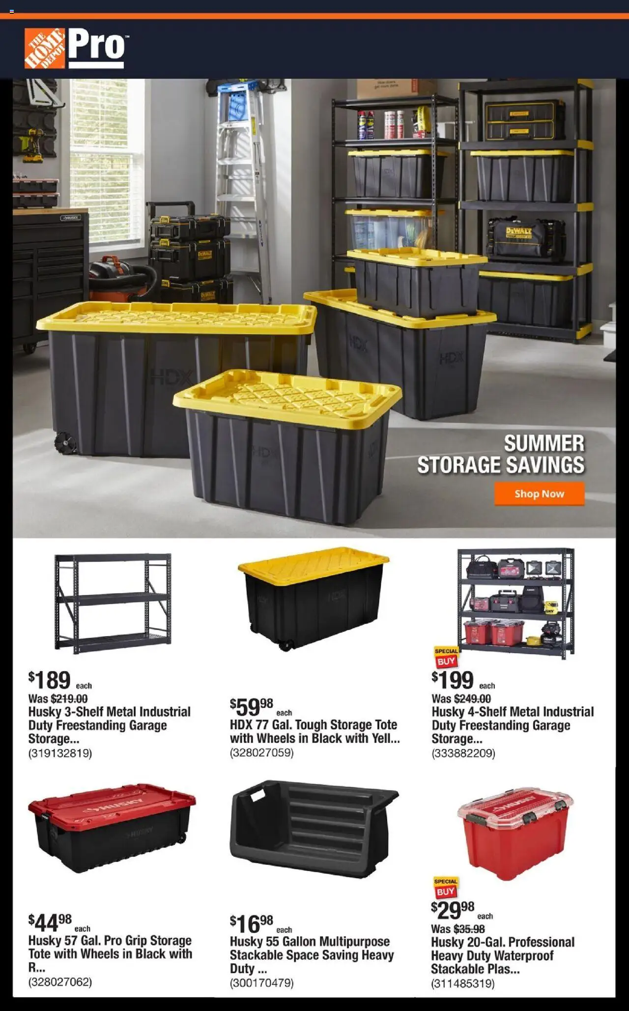 Home Depot Shop Pro Ad from 07/07/2025 - Flyer - Page number 1