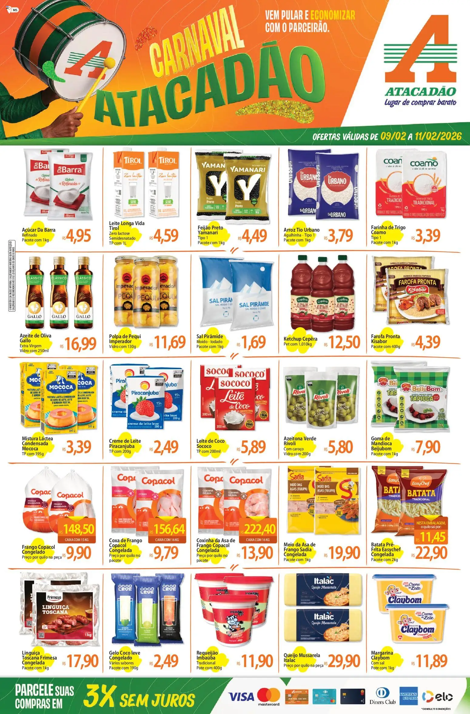 Pré-Visualização do folheto "Ofertas - MS" da loja Atacadão válido a partir de 09/02/2026