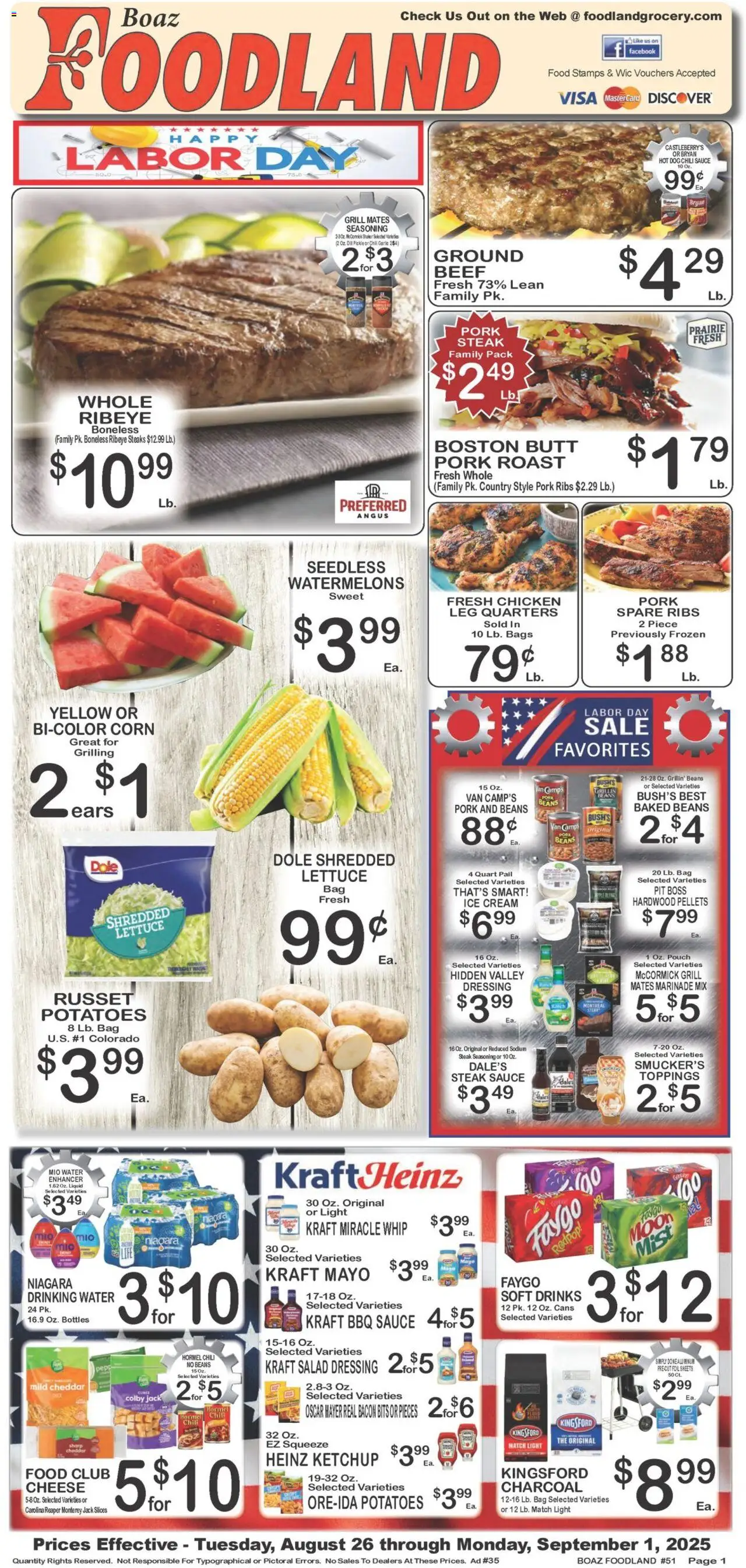 Foodland Weekly Ad from 08/26/2025 - Flyer - Page number 1