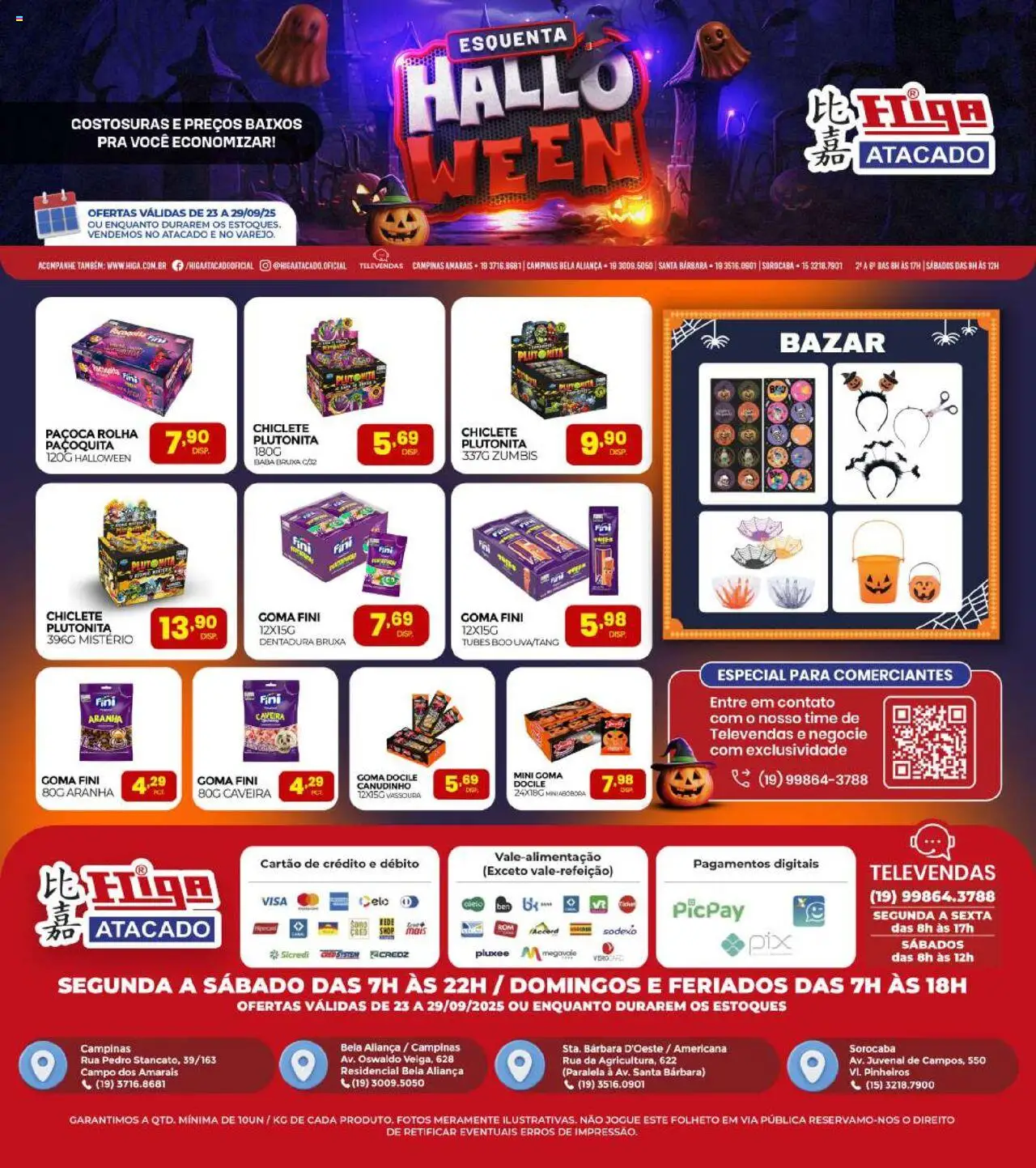 Higa Atacado folheto "Ofertas Halloween" válido a partir de 23/09/2025 - número de página 1