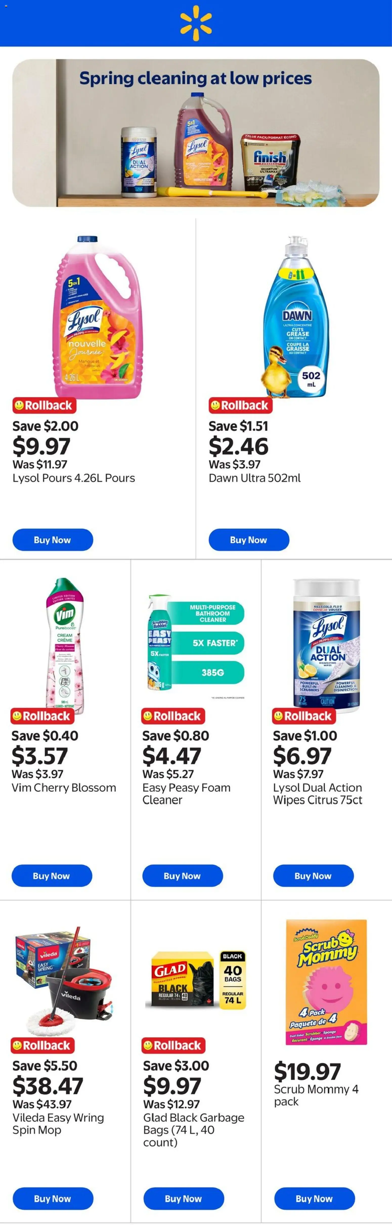 Preview of leaflet Walmart flyer - Spring cleaning from shop Walmart is valid from Mar 26, 2026