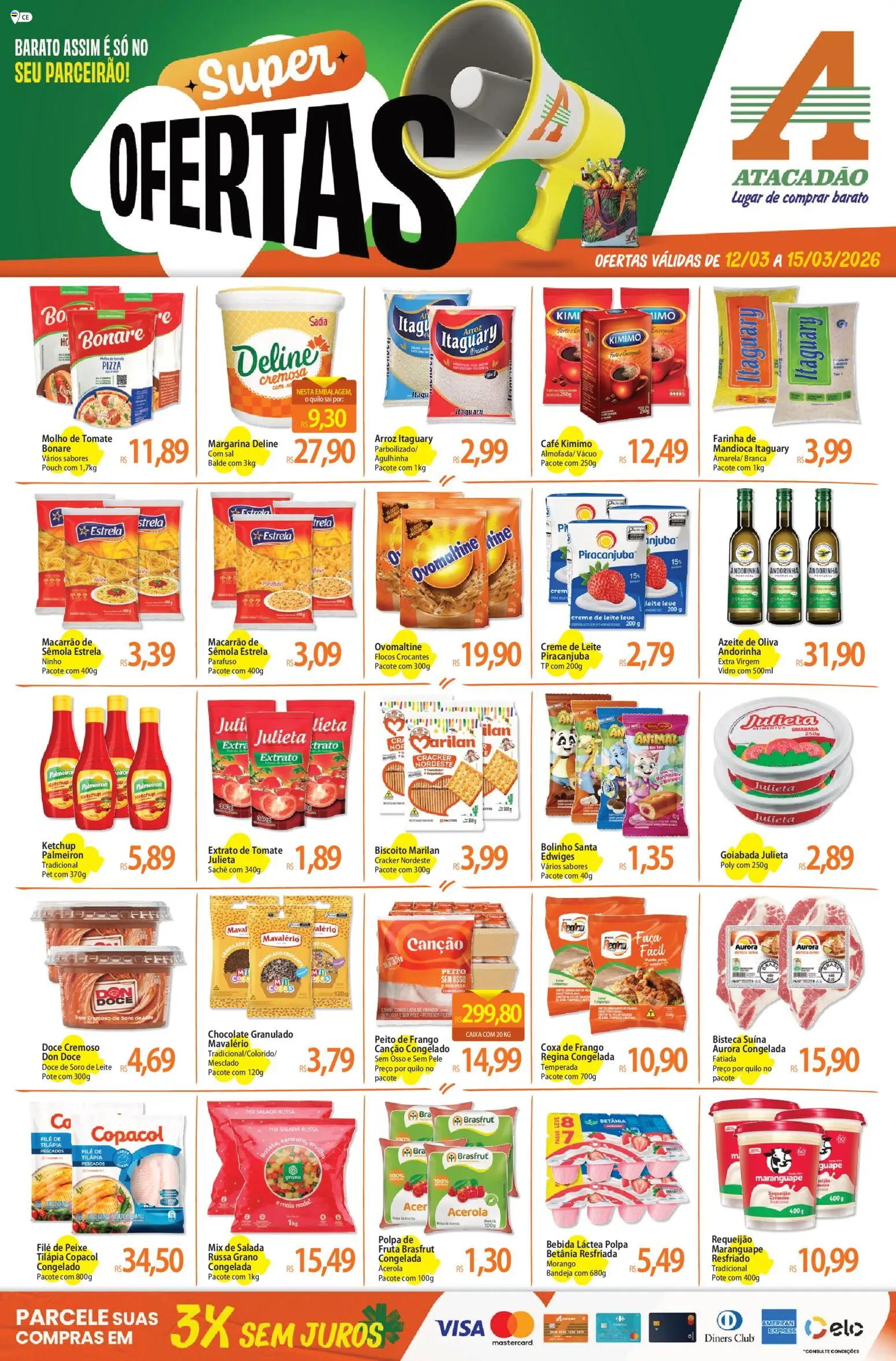 Pré-Visualização do folheto "Atacadão ofertas - CE" da loja Atacadão válido a partir de 12/03/2026
