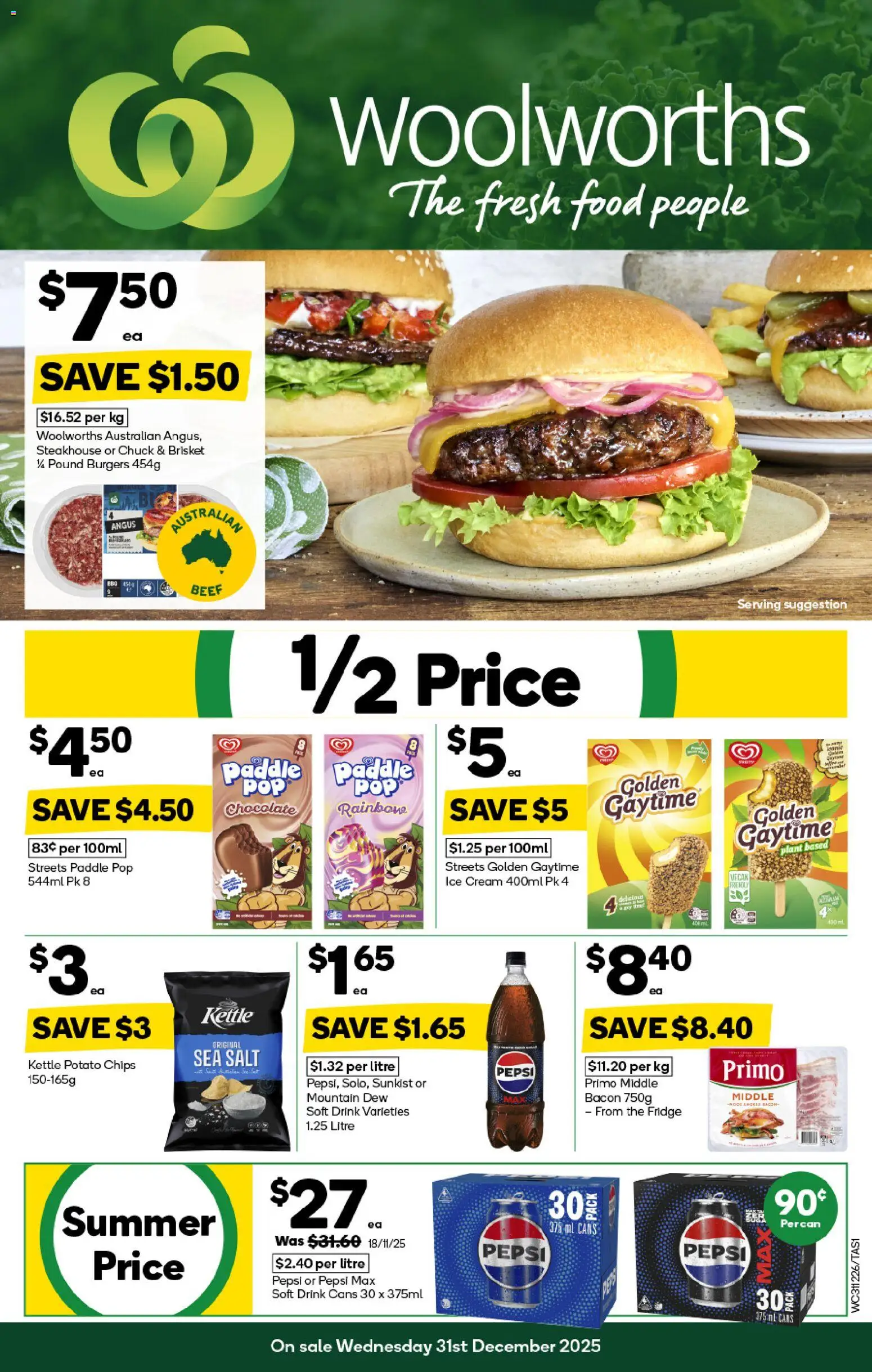 Preview of catalogue Weekly Specials Catalogue TAS from shop Woolworths valid 31/12/2025