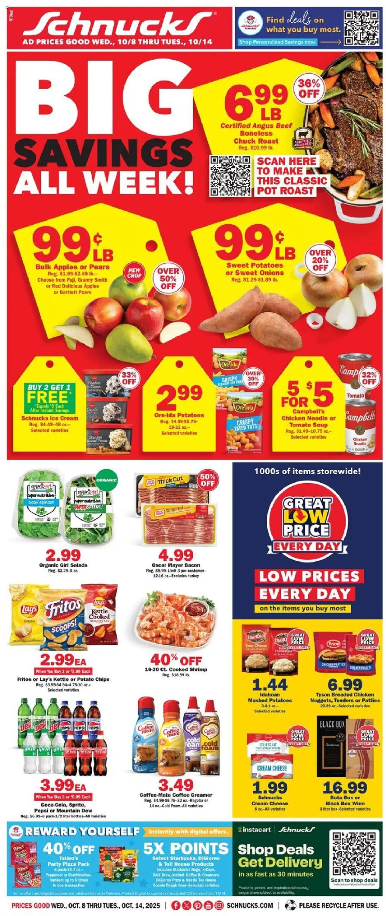 Schnucks Weekly Print Ad - IN from 10/08/2025 - Flyer - Page number 1