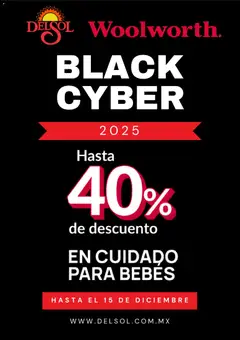 Vista previa las ofertas de la tienda Del Sol y Woolworth - Cyber Monday desde el 27/11/2025 