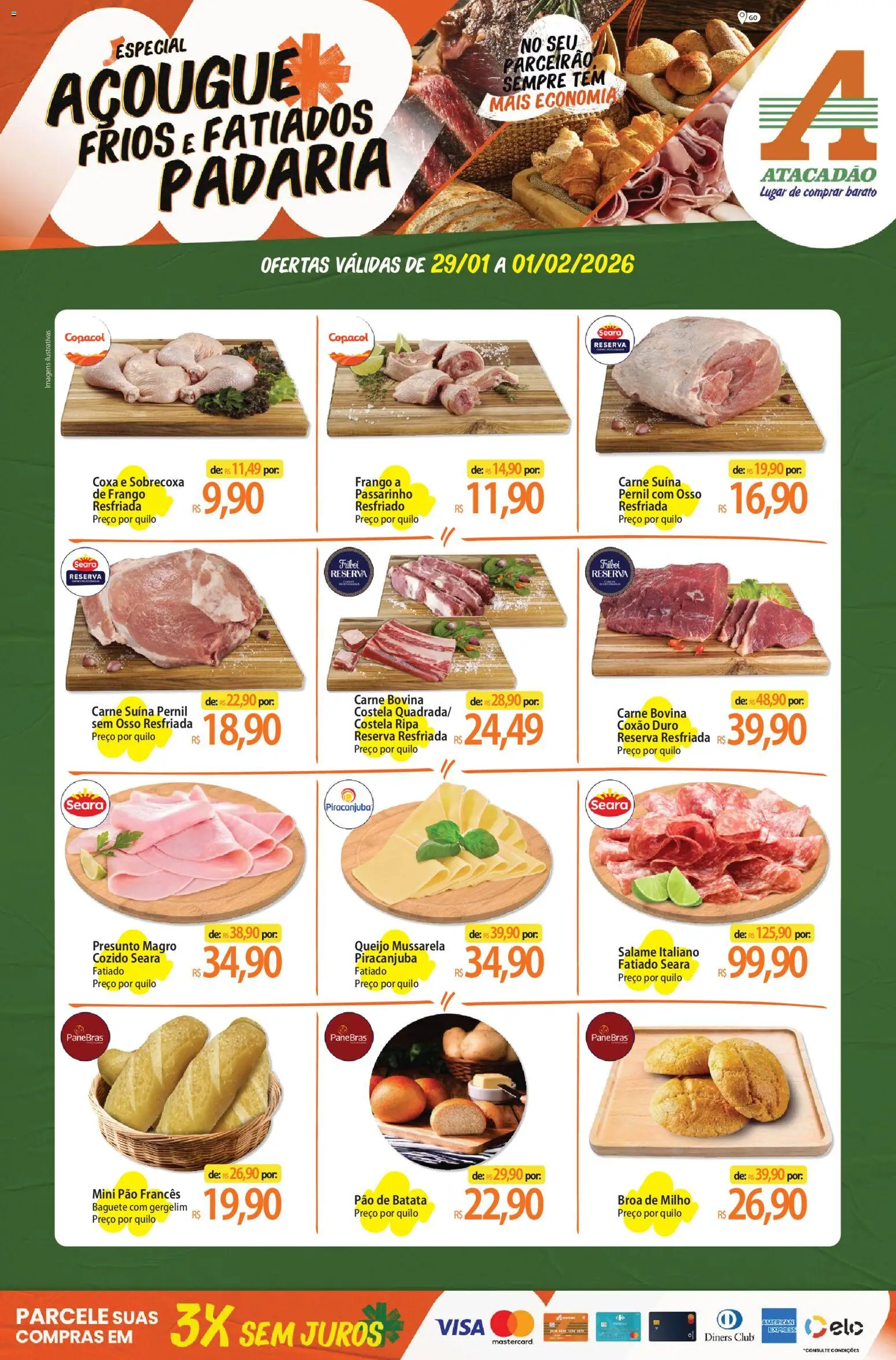 Pré-Visualização do folheto "Ofertas - GO" da loja Atacadão válido a partir de 29/01/2026