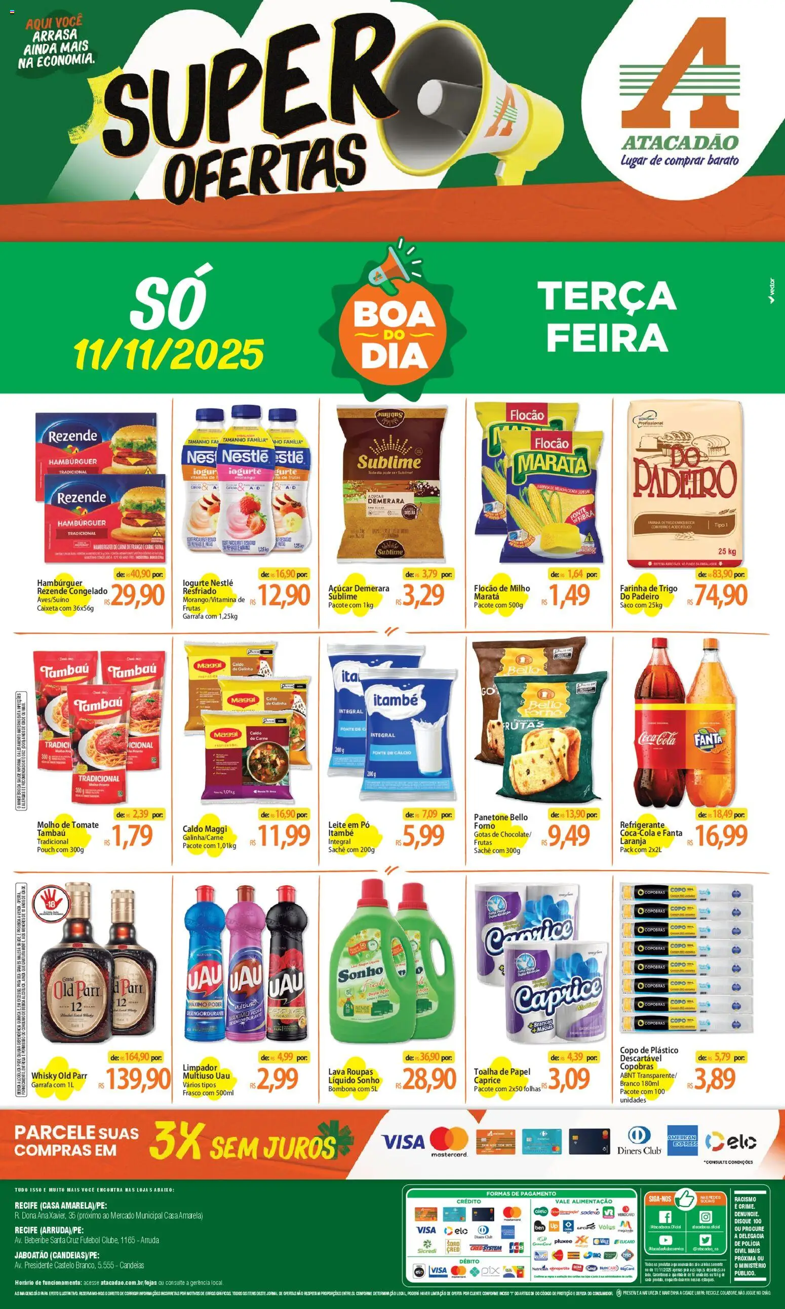 Pré-Visualização do folheto "Ofertas - PE" da loja Atacadão válido a partir de 11/11/2025