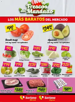 Vista previa las ofertas de la tienda Soriana - Frescos del Mandado Mercado: Coah, Chih y Dur desde el 09/09/2025 