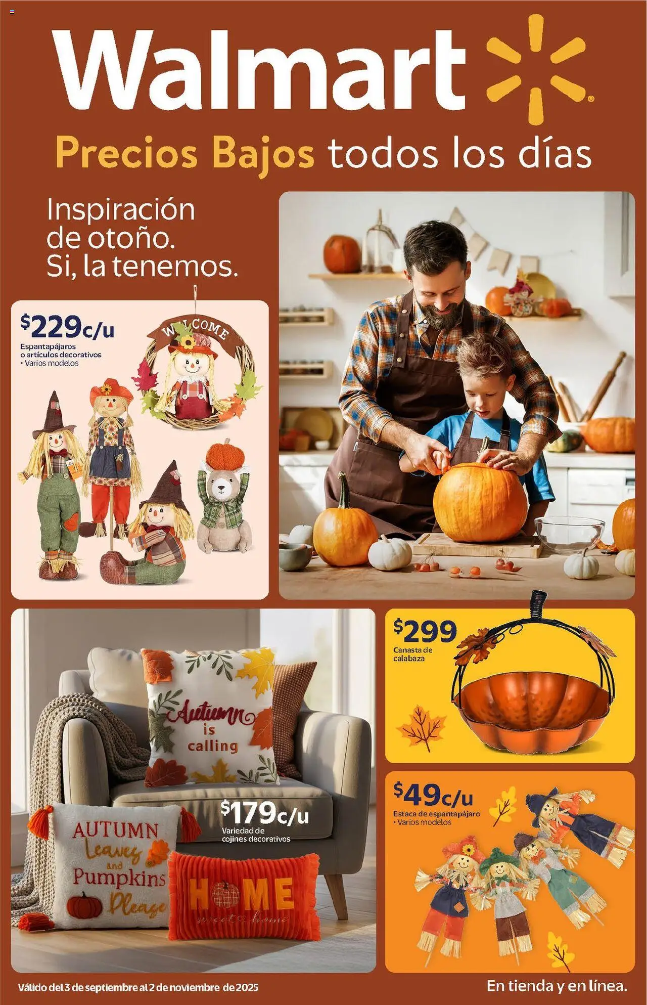 Folleto Inspiración de Otoño Walmart y sus promociones válidas desde el 03/09/2025 - Número de página 1