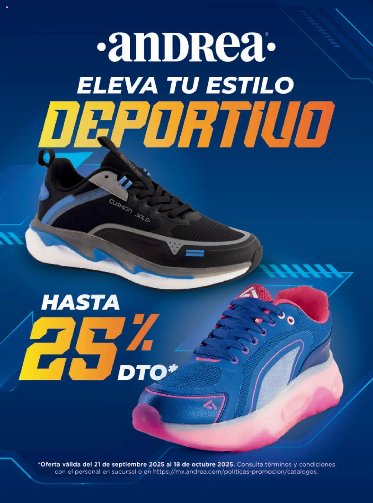 Catálogo Eleva tu estilo deportivo Andrea y sus promociones válidas desde el 21/09/2025 - Número de página 1