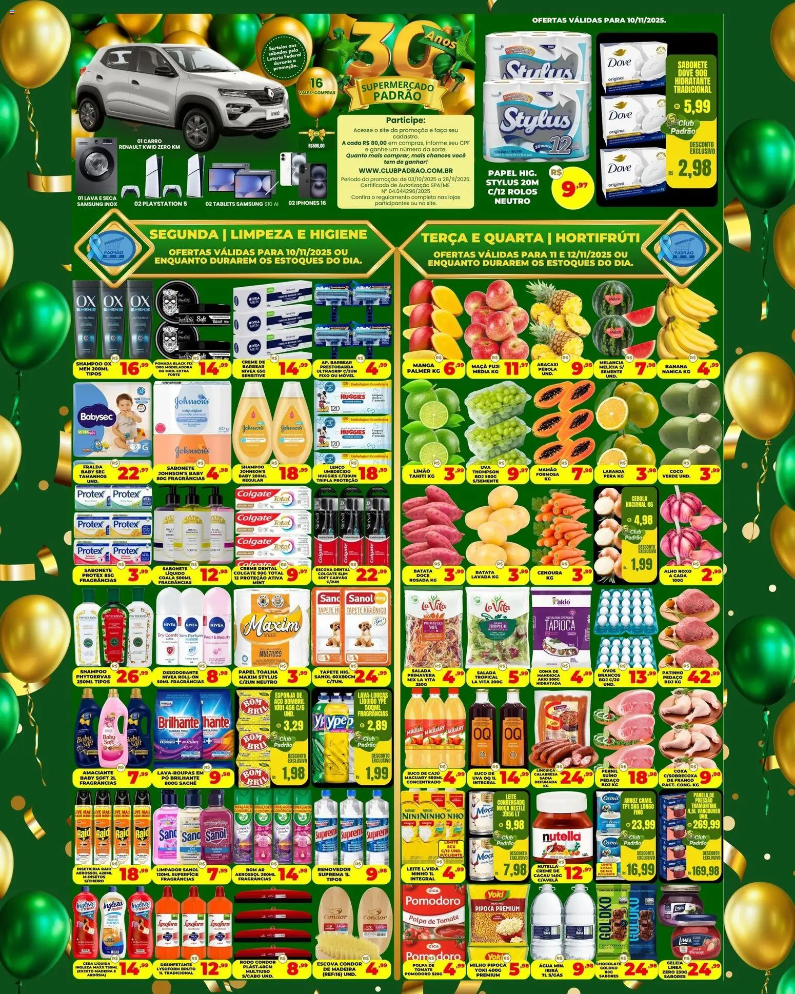 Pré-Visualização do folheto "Ofertas da semana" da loja Supermercado Padrão válido a partir de 10/11/2025