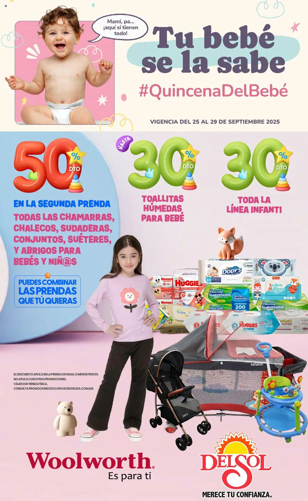 Catálogo Quincena del Bebé Accesorios Del Sol y Woolworth y sus promociones válidas desde el 25/09/2025 - Número de página 1
