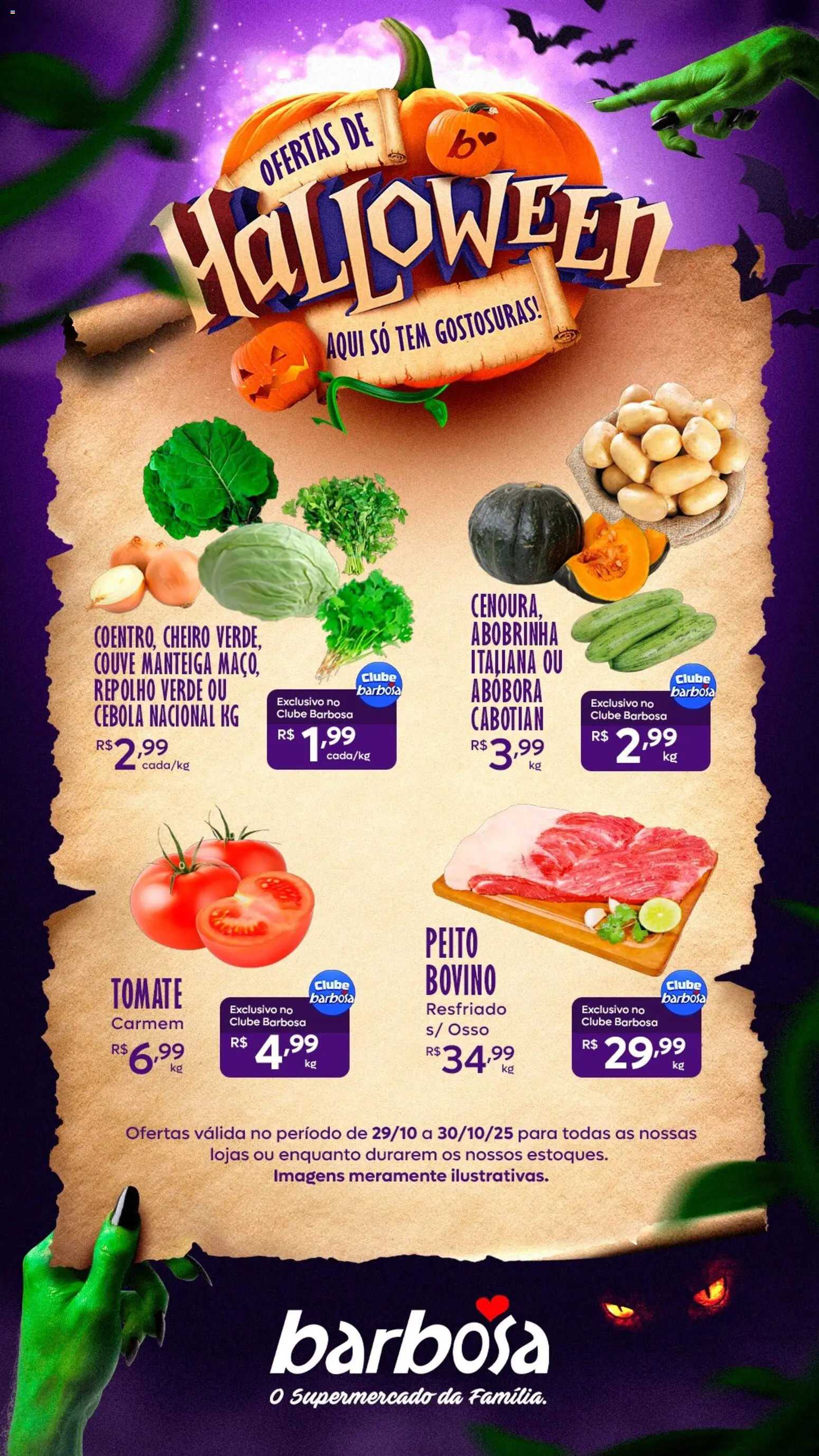 Pré-Visualização do folheto "Ofertas Atacarejão" da loja Barbosa Supermercados válido a partir de 29/10/2025