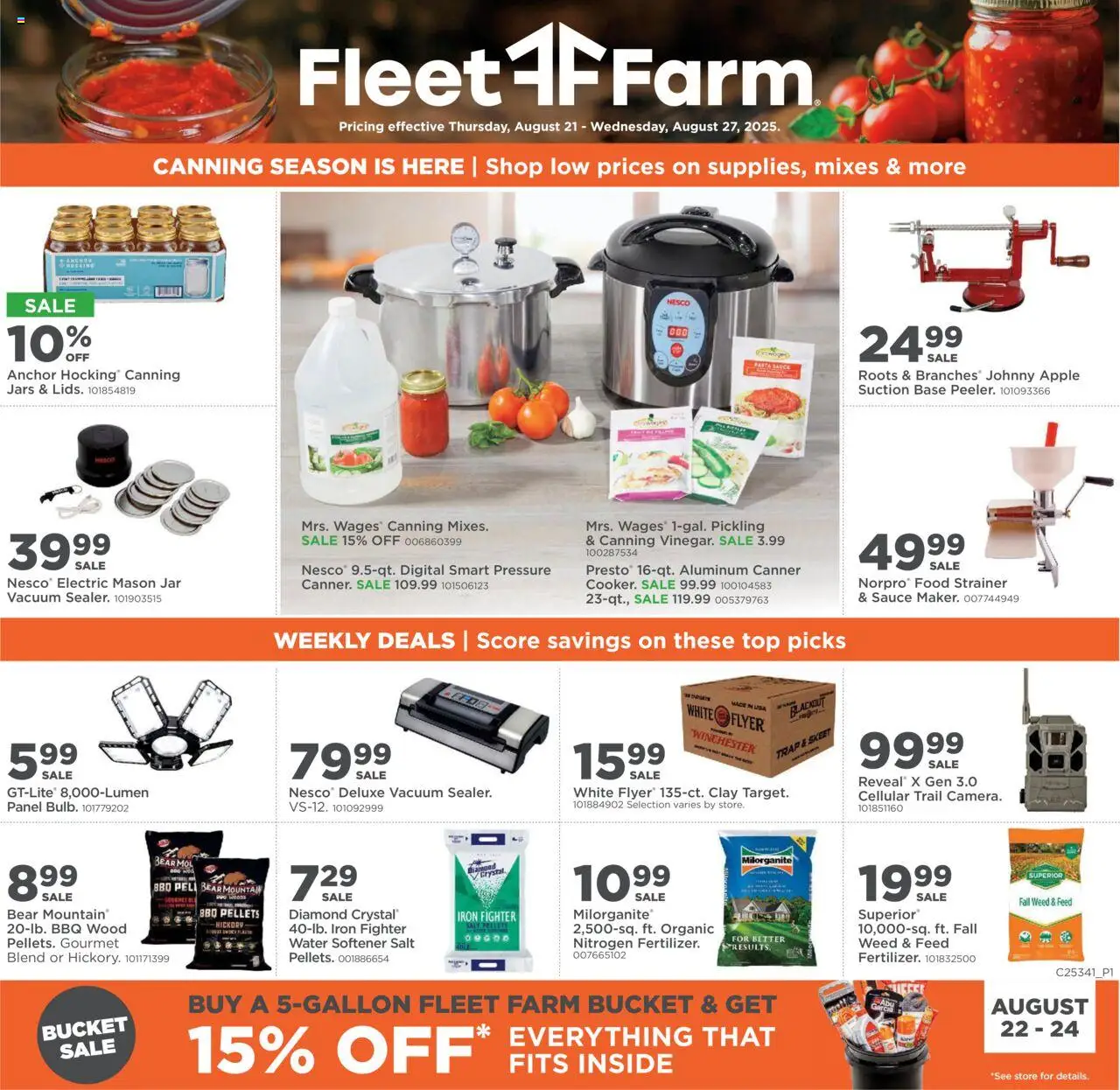 Mills Fleet Farm Weekly Ad from 08/21/2025 - Flyer - Page number 1