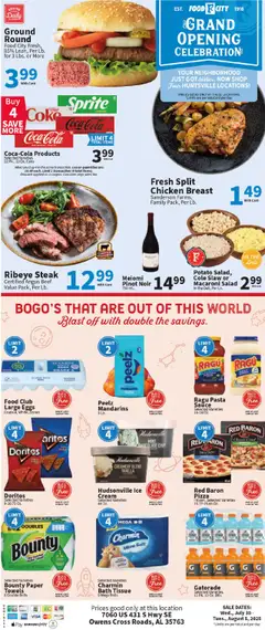 Ad Preview of Food City Grand Opening from 07/30/2025