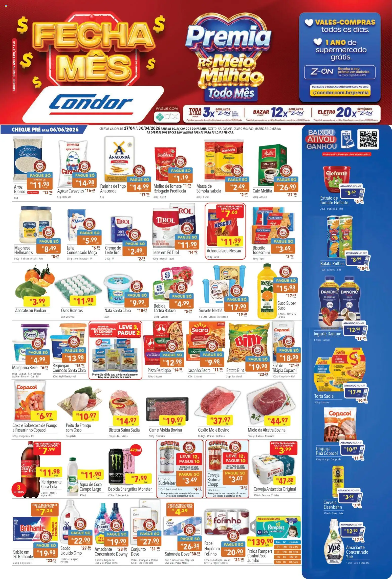 Pré-Visualização do folheto "Supermercados Condor ofertas Fecha Mes" da loja Supermercados Condor válido a partir de 27/04/2026