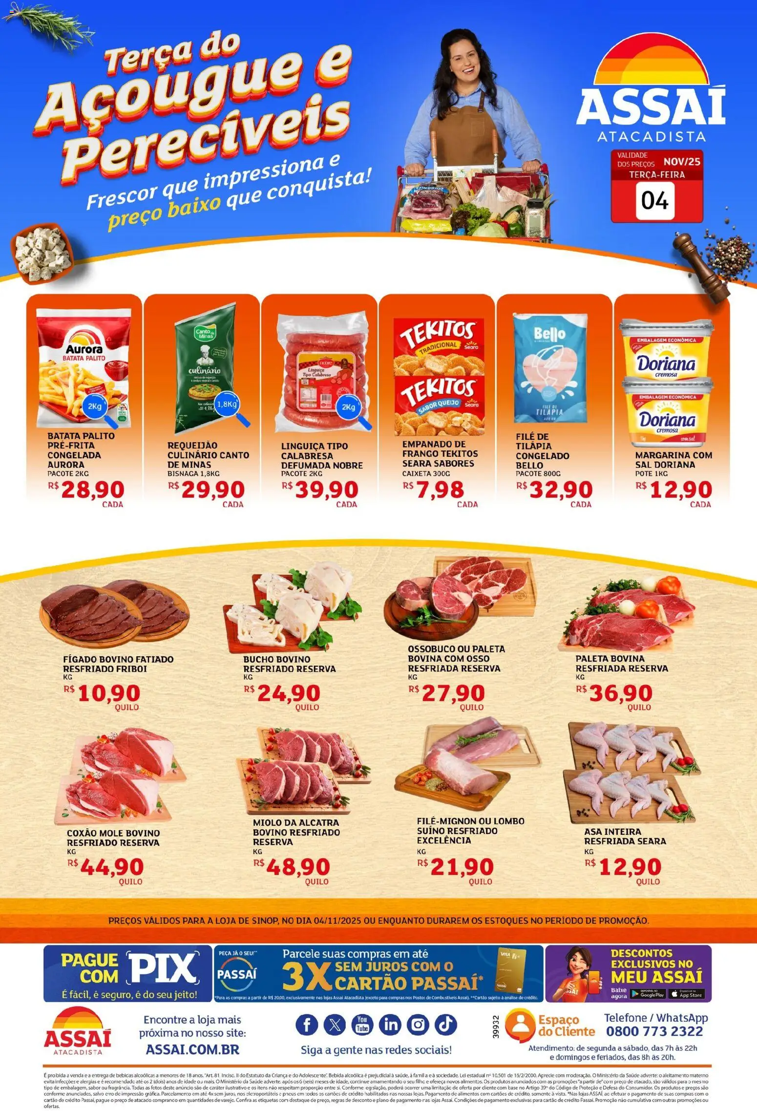 Pré-Visualização do folheto "Encarte - MT" da loja Assaí Atacadista válido a partir de 04/11/2025