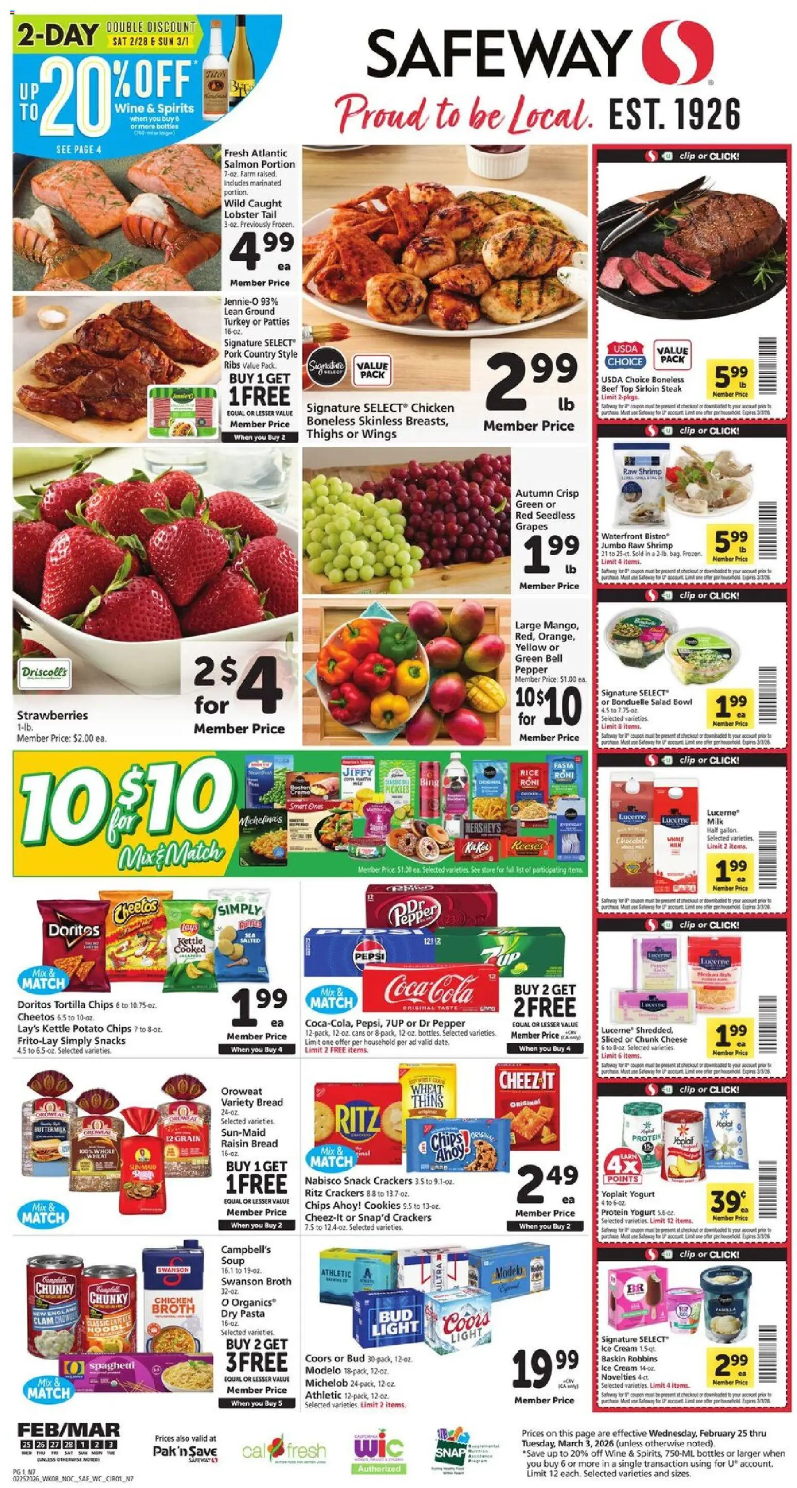Ad Preview of Safeway Weekly Ad from 02/25/2026
