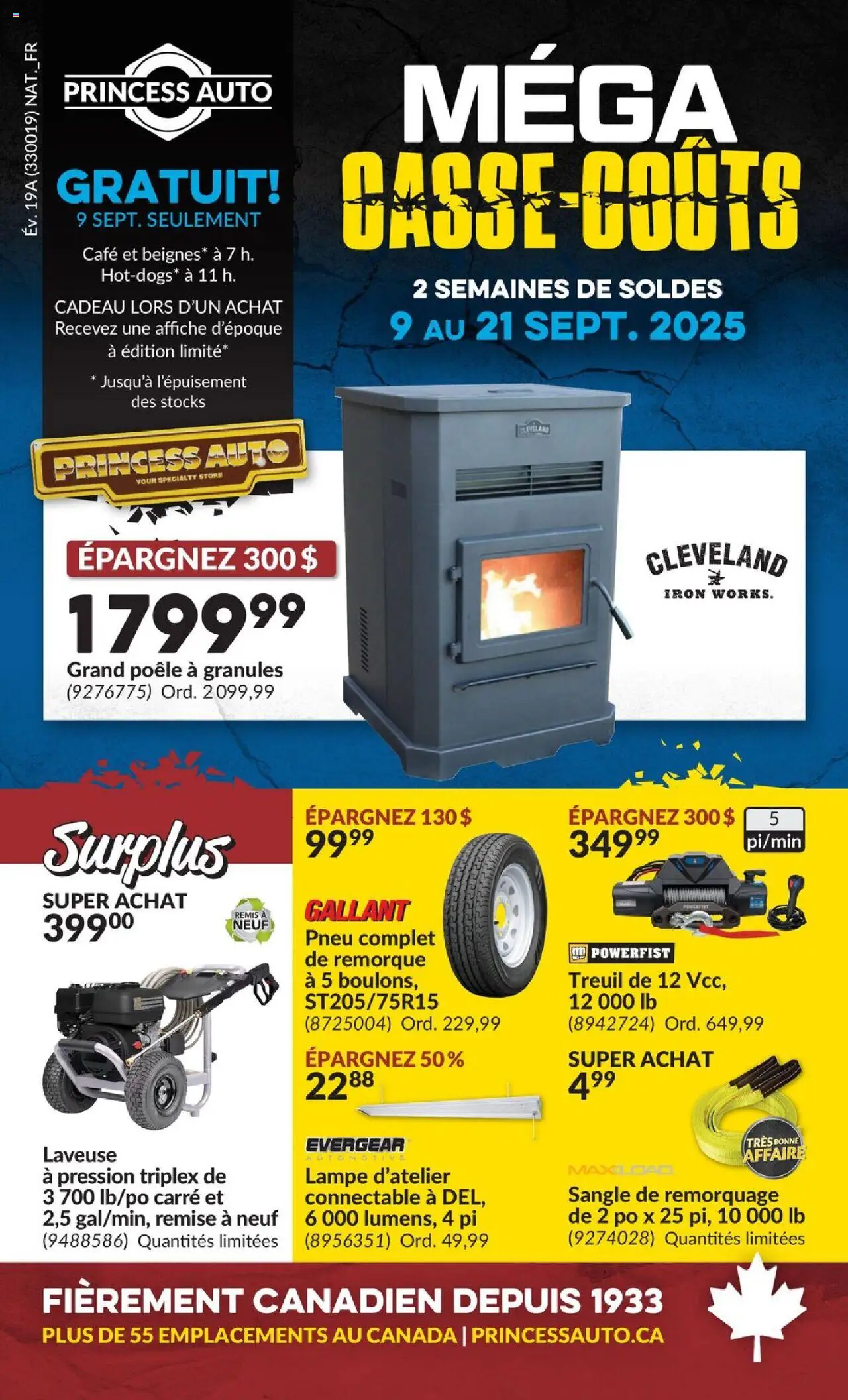 Princess Auto flyer valid from Sep 09, 2025 - page number 1